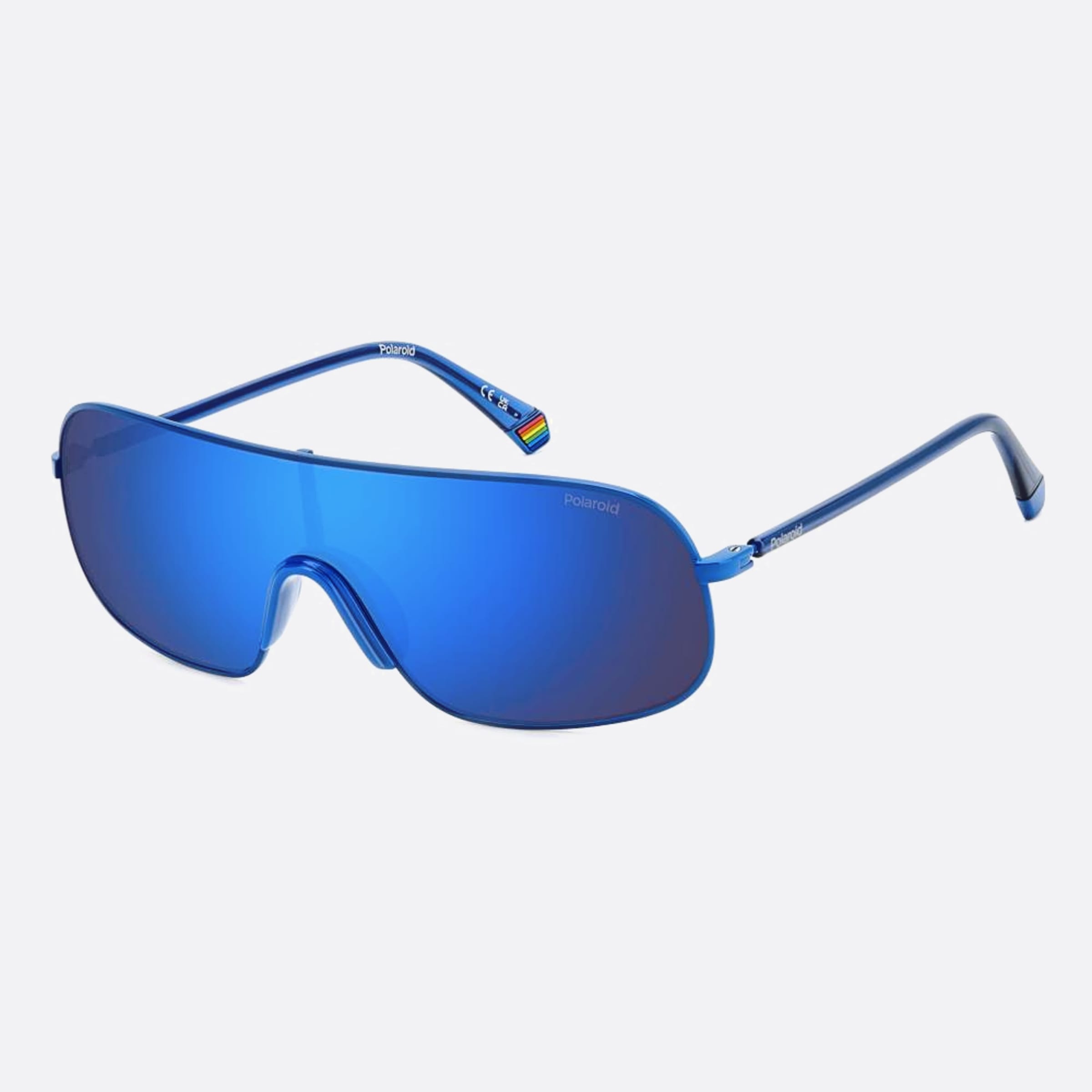 Polaroid 99mm Pld Pjp Blue Shield Polarized Unisex Sunglasses - Side View