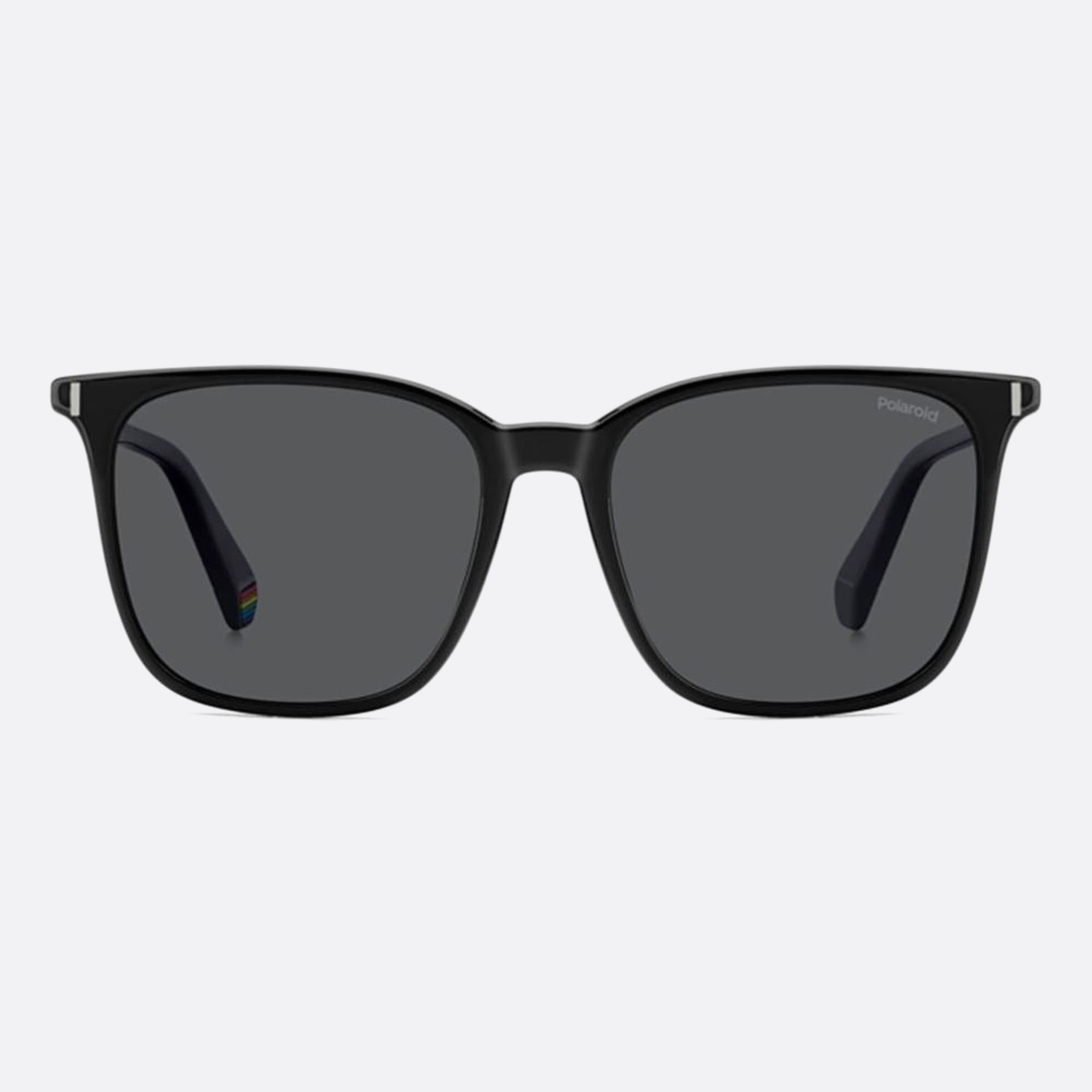 Polaroid 54mm Pld Black Rectangle Polarized Women Sunglasses - Main View