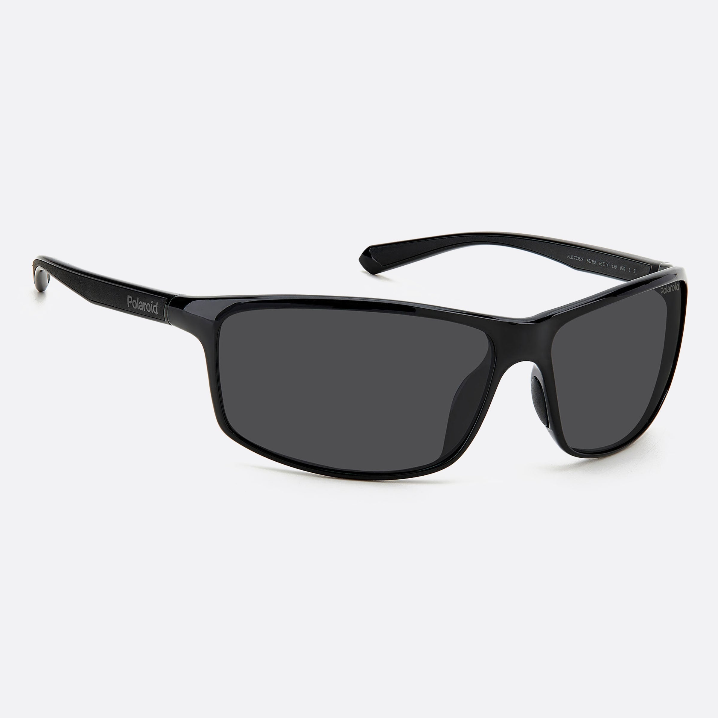 Polaroid 63mm Pld Black Geometric Polarized Unisex Sunglasses - Detail View