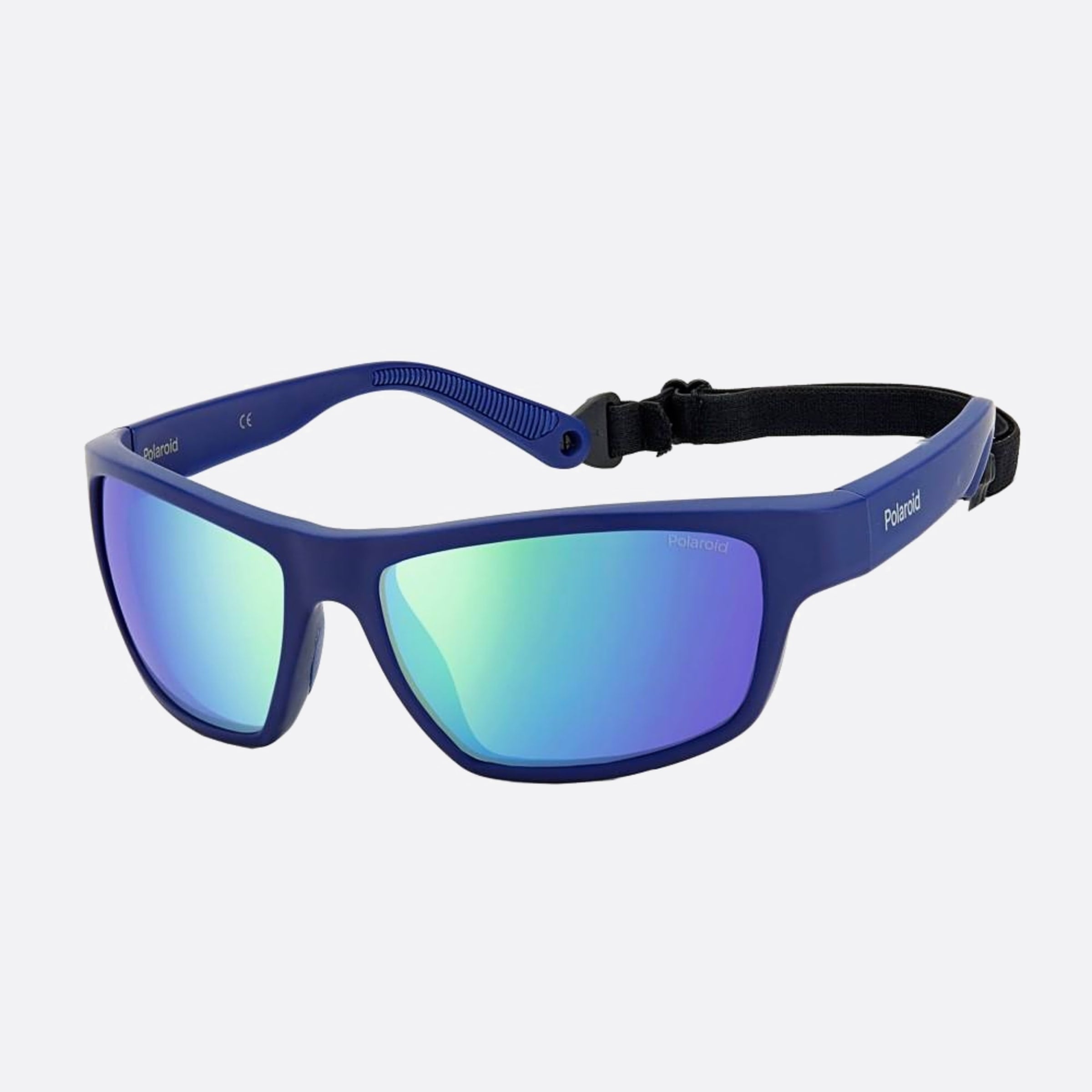 Polaroid 60mm Unisex Pld Pjp Blue Squared Polarized Sunglasses - Side View