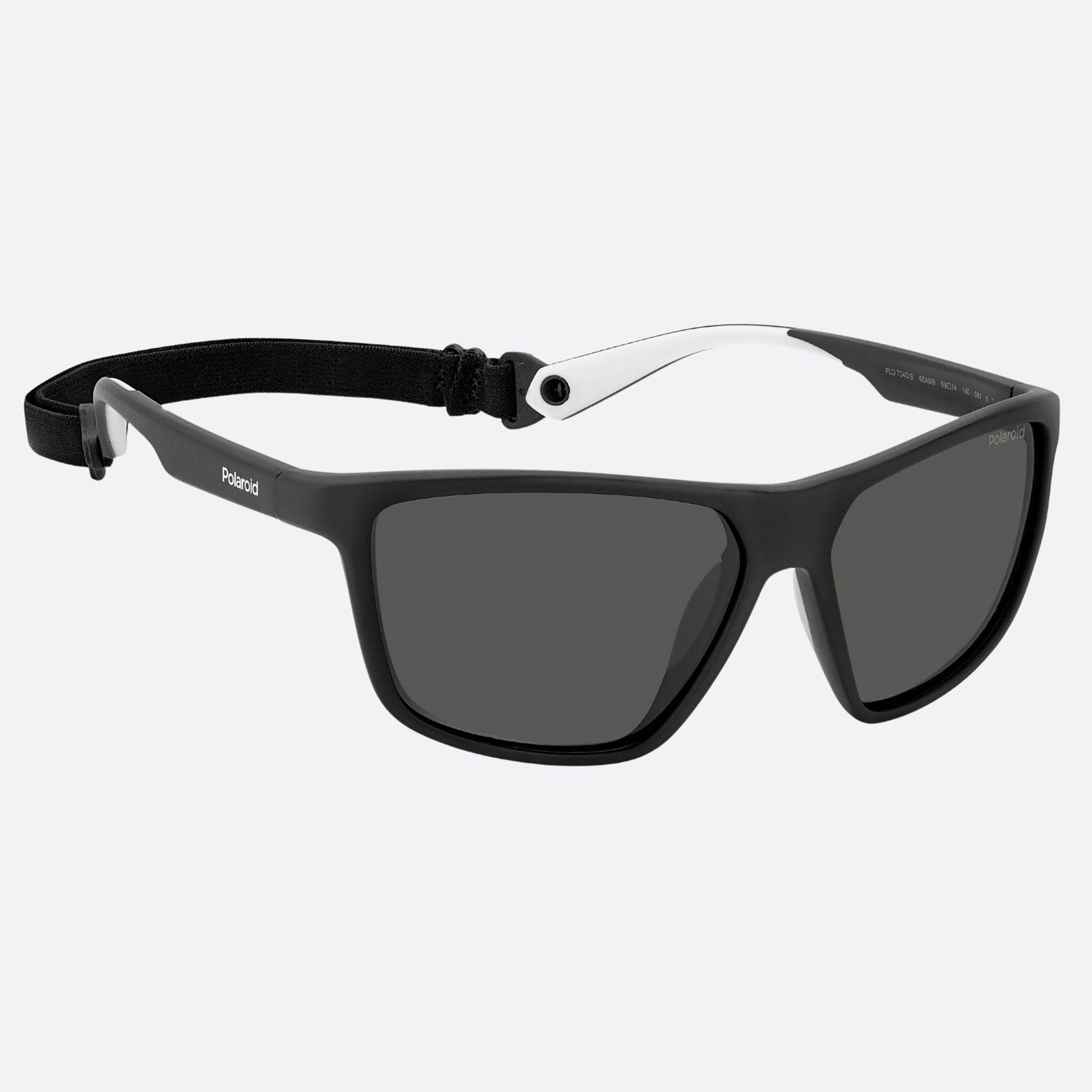 Polaroid 59mm Pld 08a Black Geometric Polarized Men Sunglasses - Detail View
