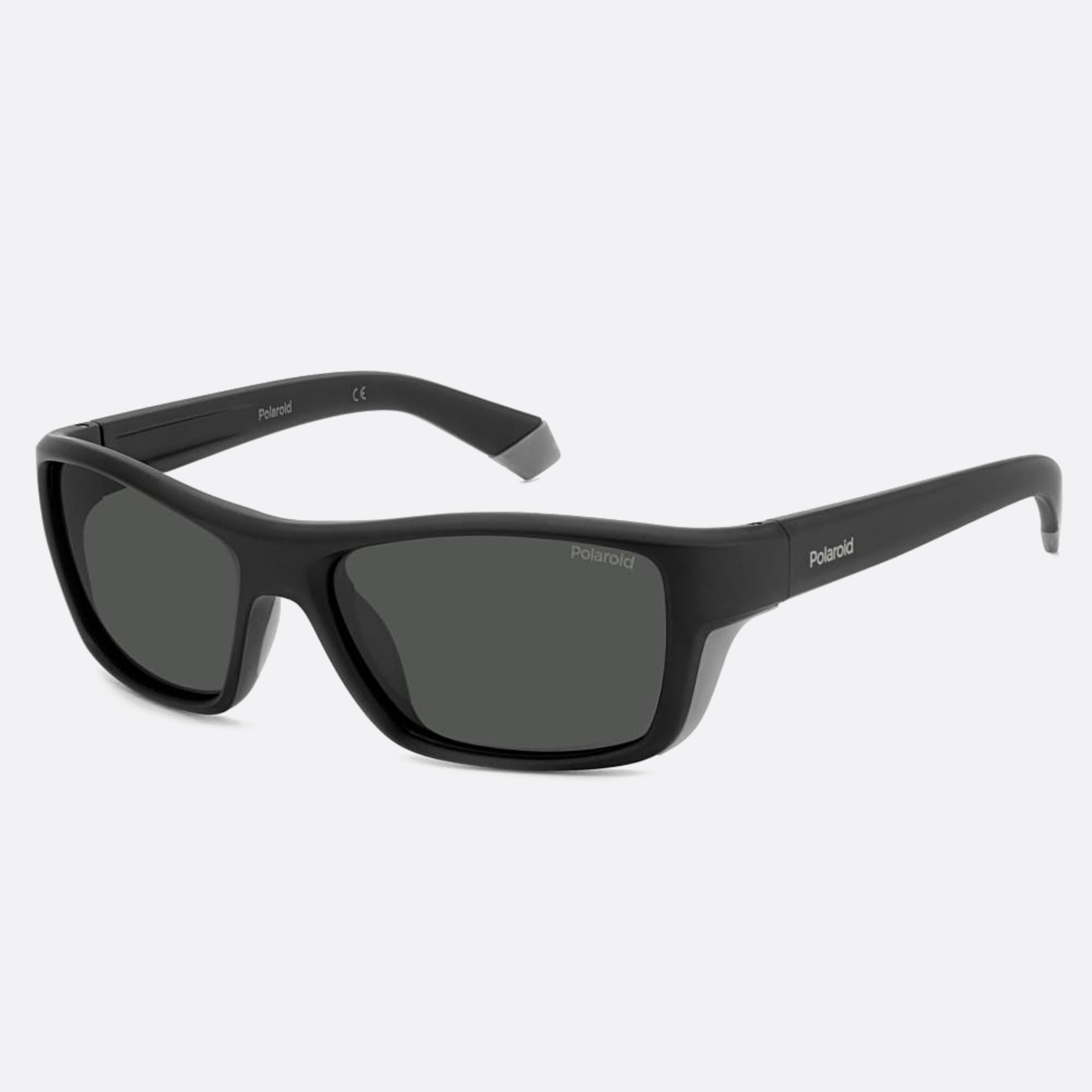 Polaroid 57mm Pld 08a Black Squared Polarized Men Sunglasses - Side View