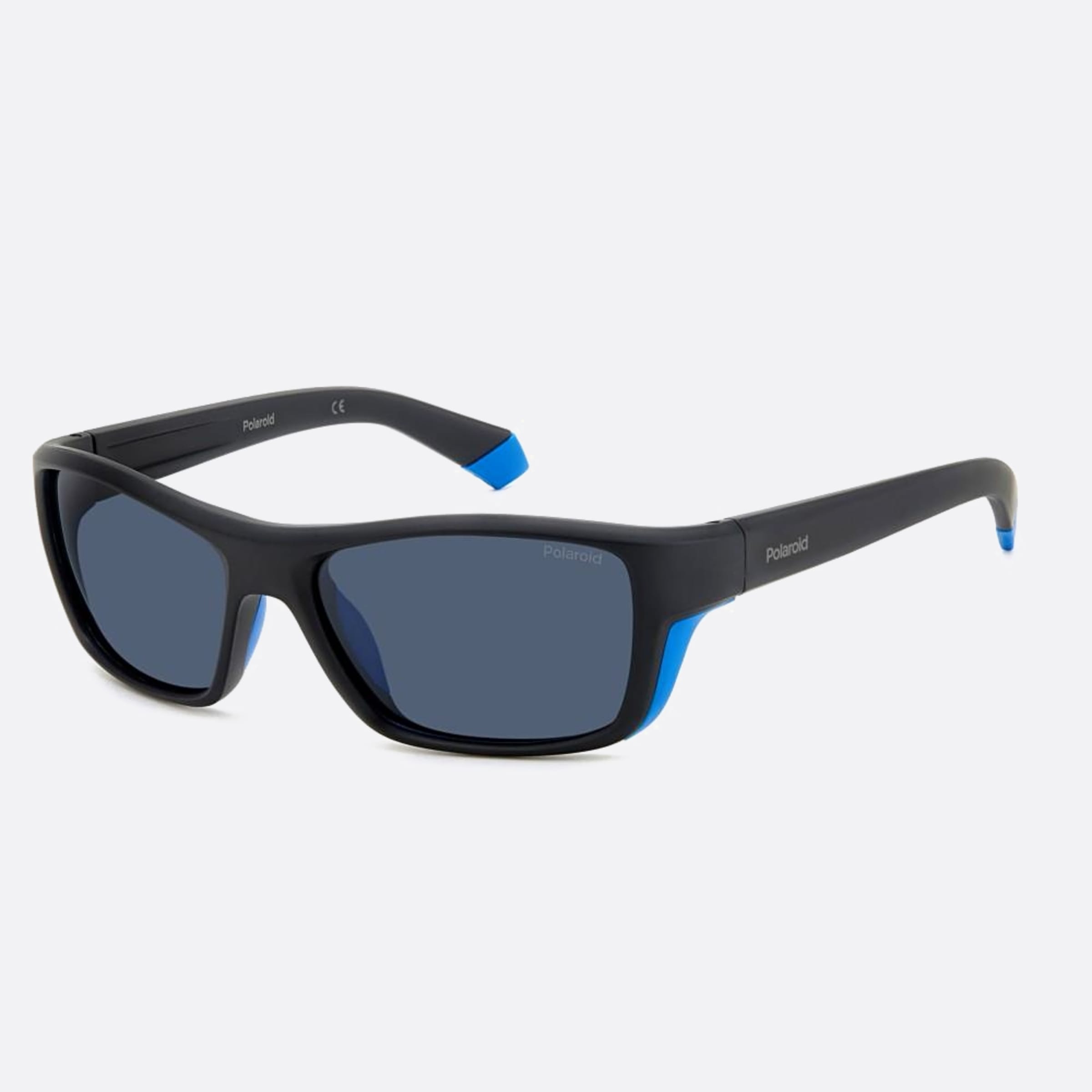Polaroid 57mm Pld Oy4 Black Squared Polarized Men Sunglasses - Side View