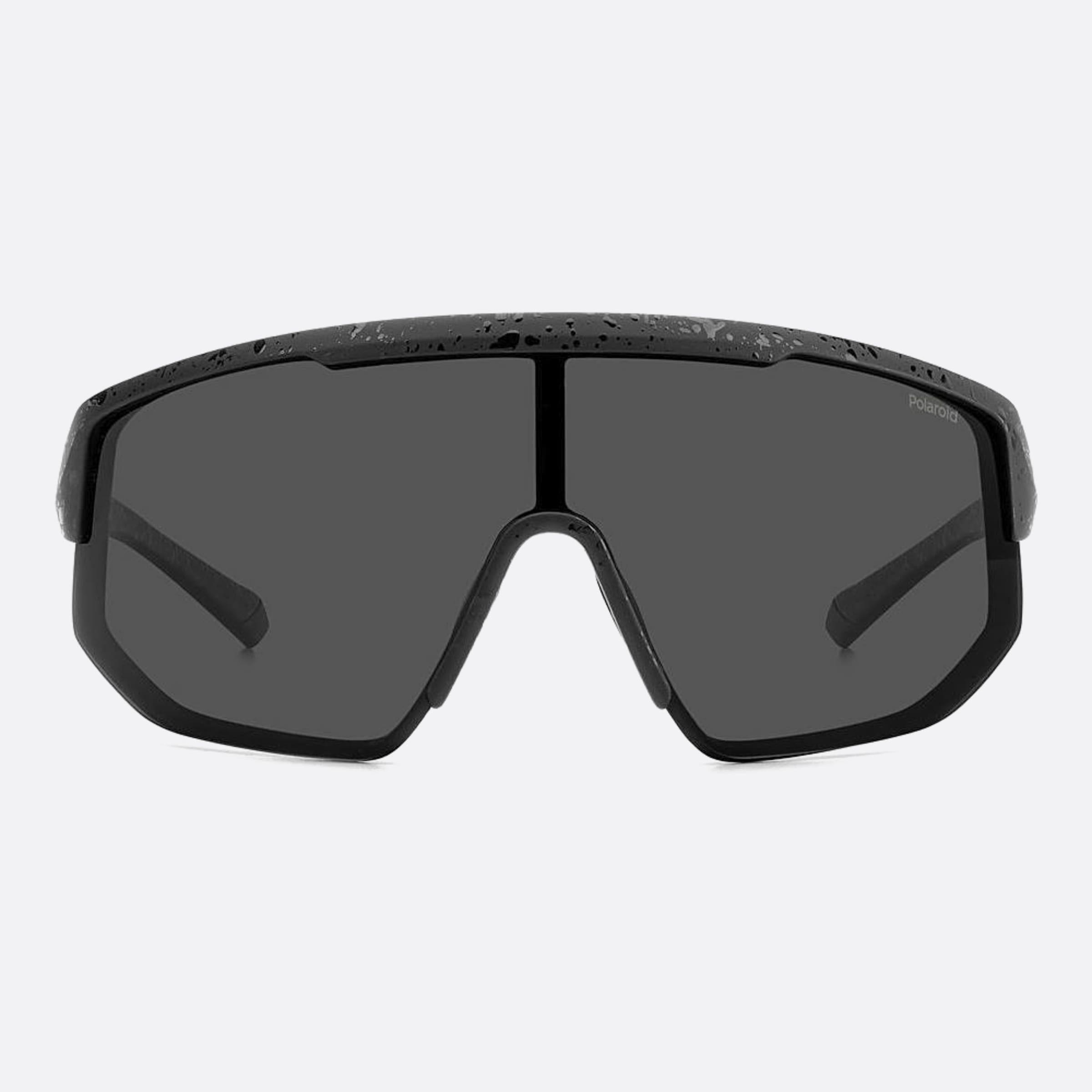 Polaroid 99mm Pld Black Squared Polarized Unisex Sunglasses - Main View