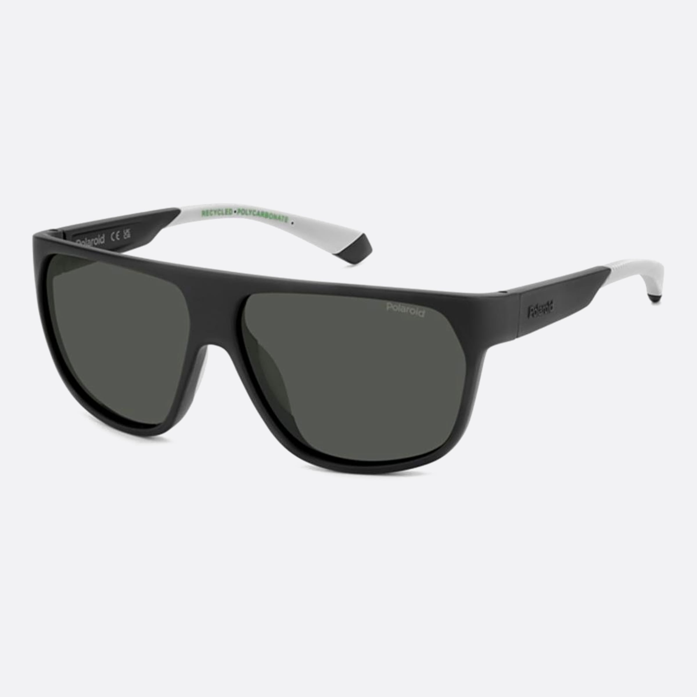 Polaroid 60mm Pld Black Geometric Polarized Men Sunglasses - Side View