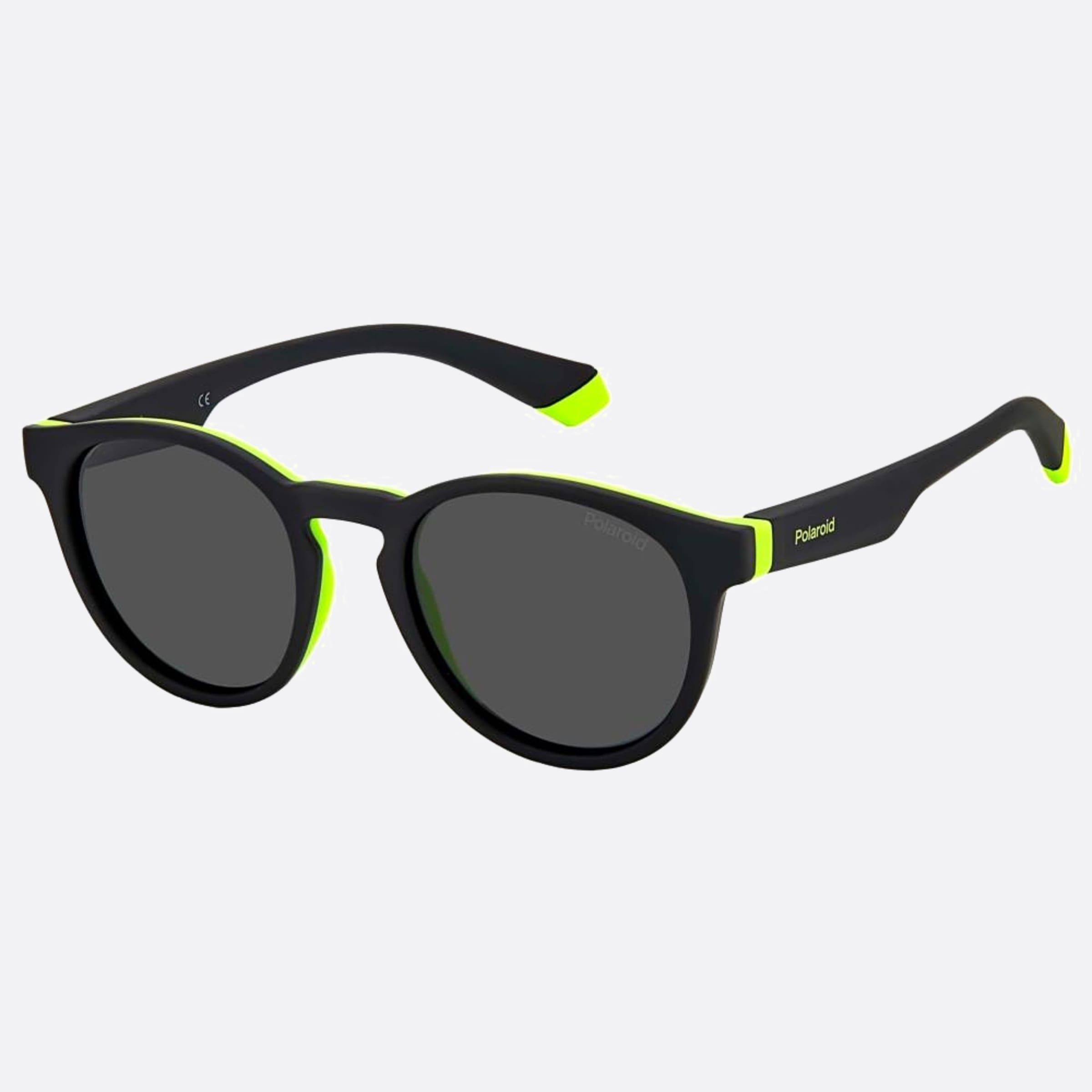 Polaroid 45mm Pld Junior 71c Black Round Polarized Unisex Sunglasses - Side View