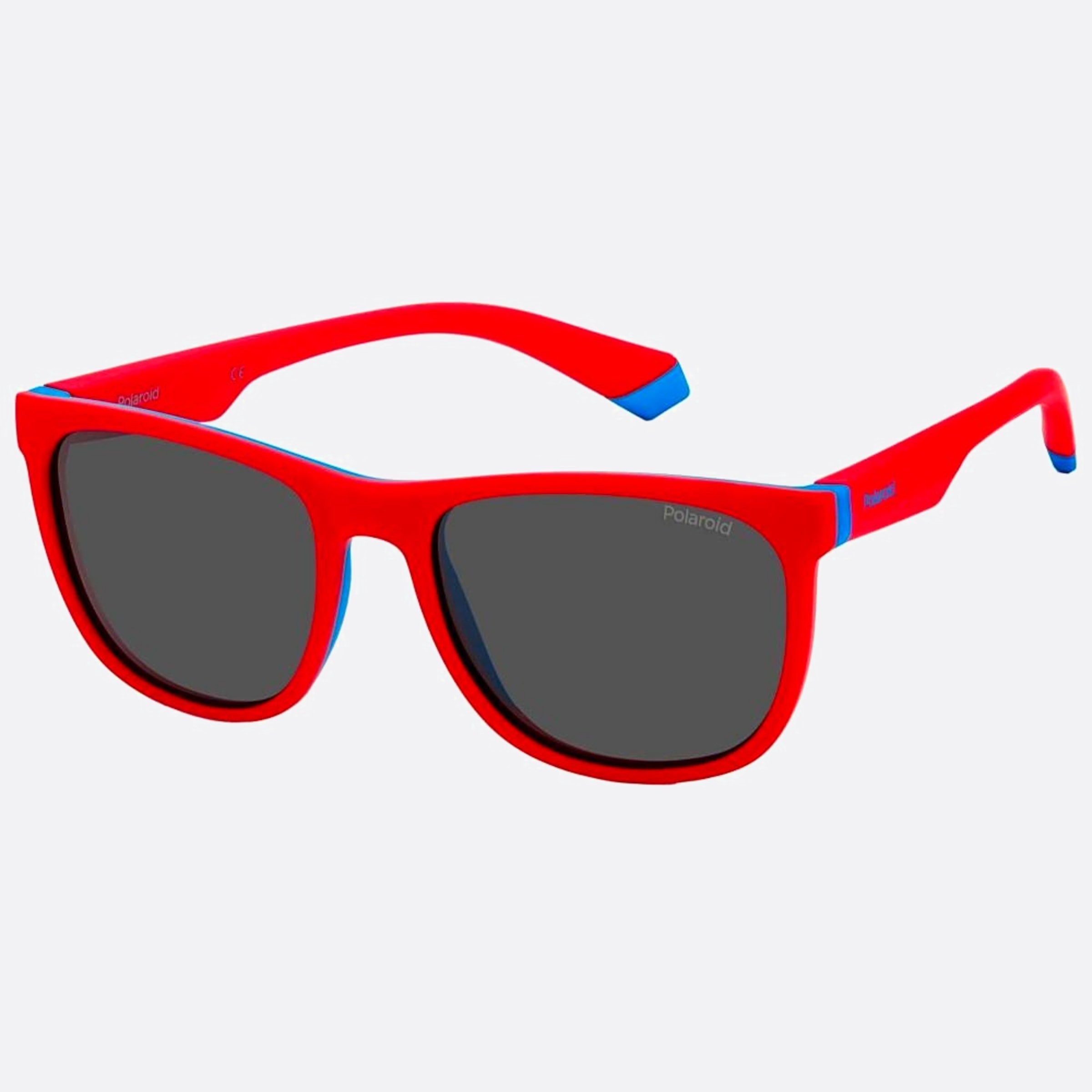 Polaroid 49mm Pld Junior 4e3 Red Squared Polarized Unisex Sunglasses - Side View