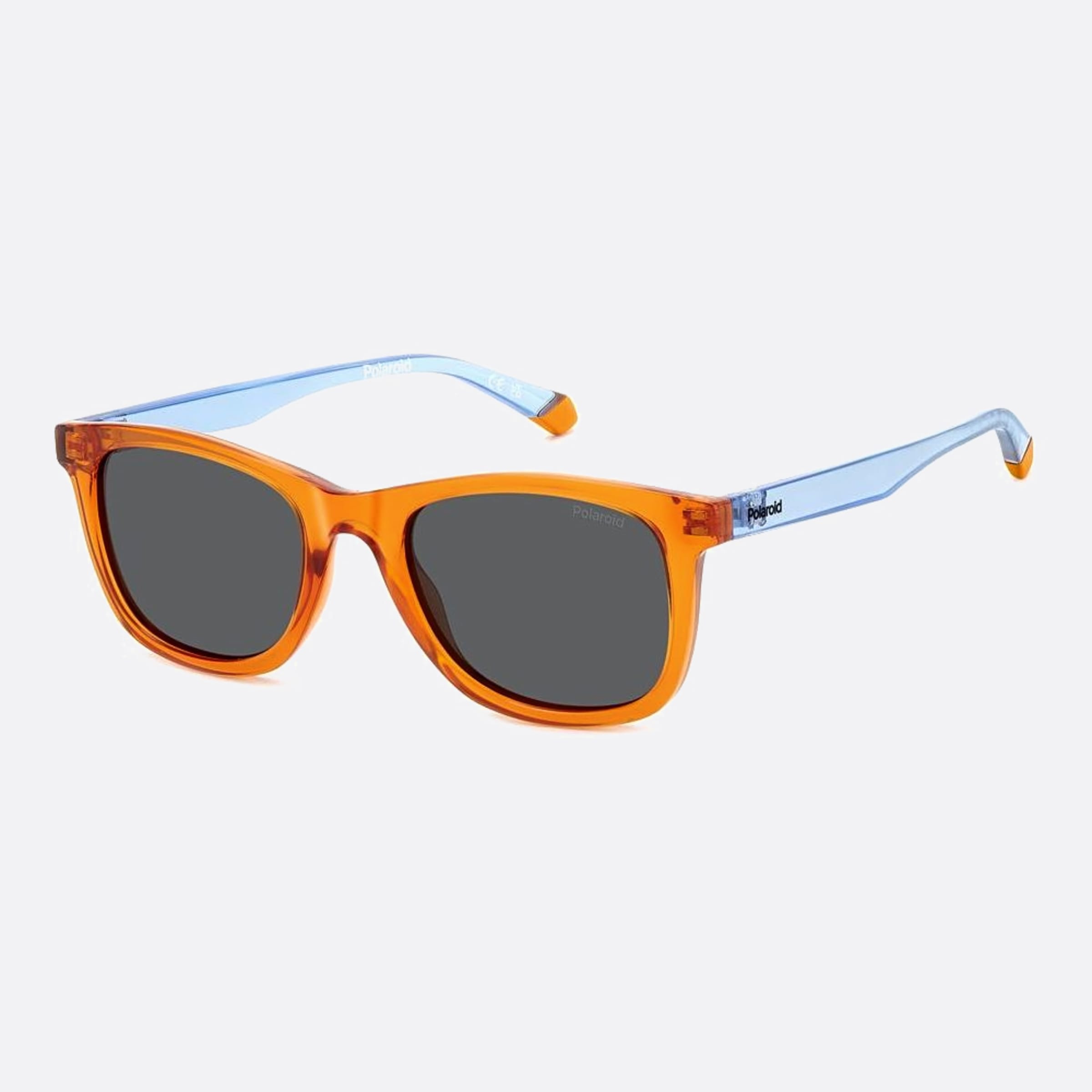 Polaroid 46mm Pld L7q Orange Squared Unisex Sunglasses - Side View