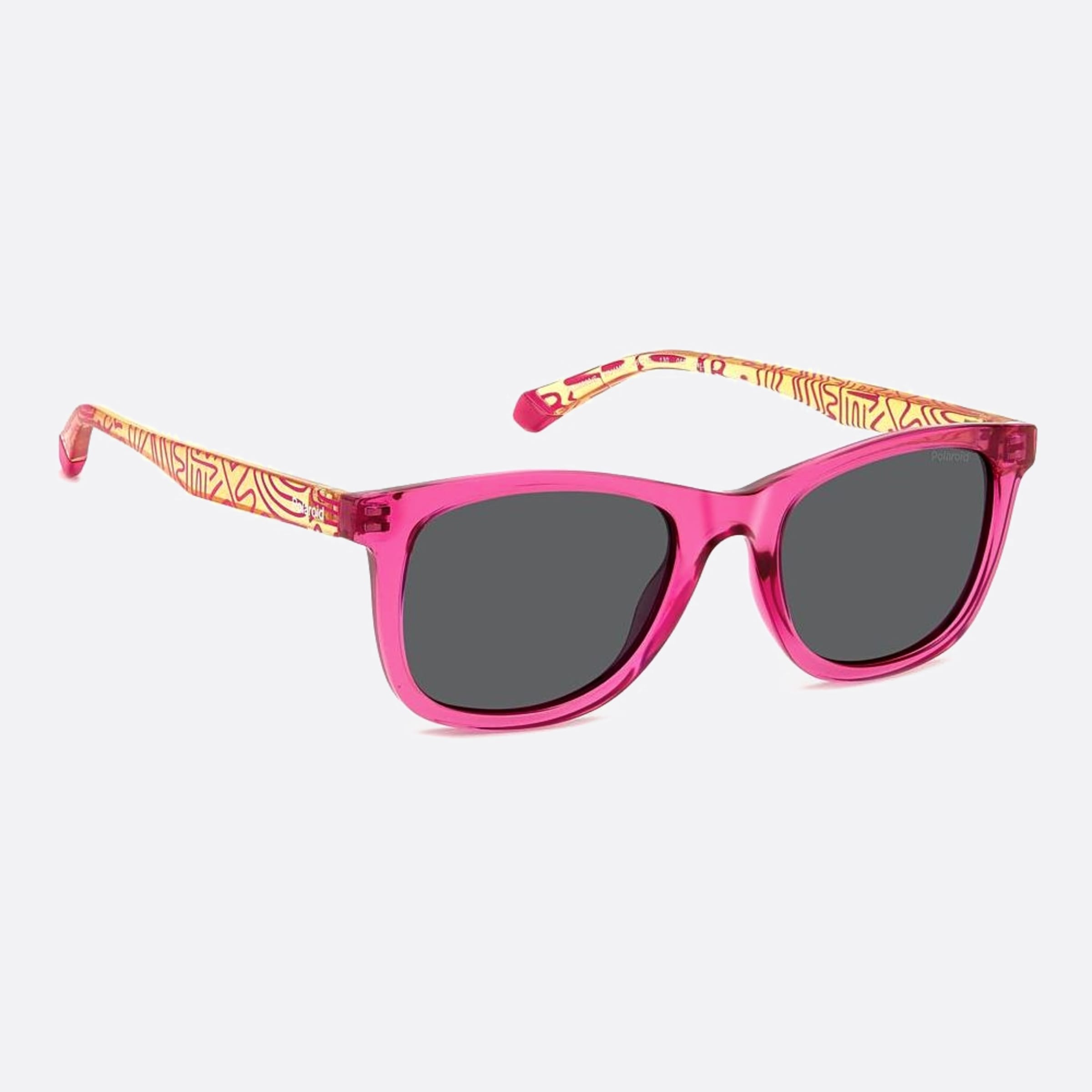 Polaroid 46mm Pld Mu1 Pink Squared Unisex Sunglasses - Lifestyle Shot