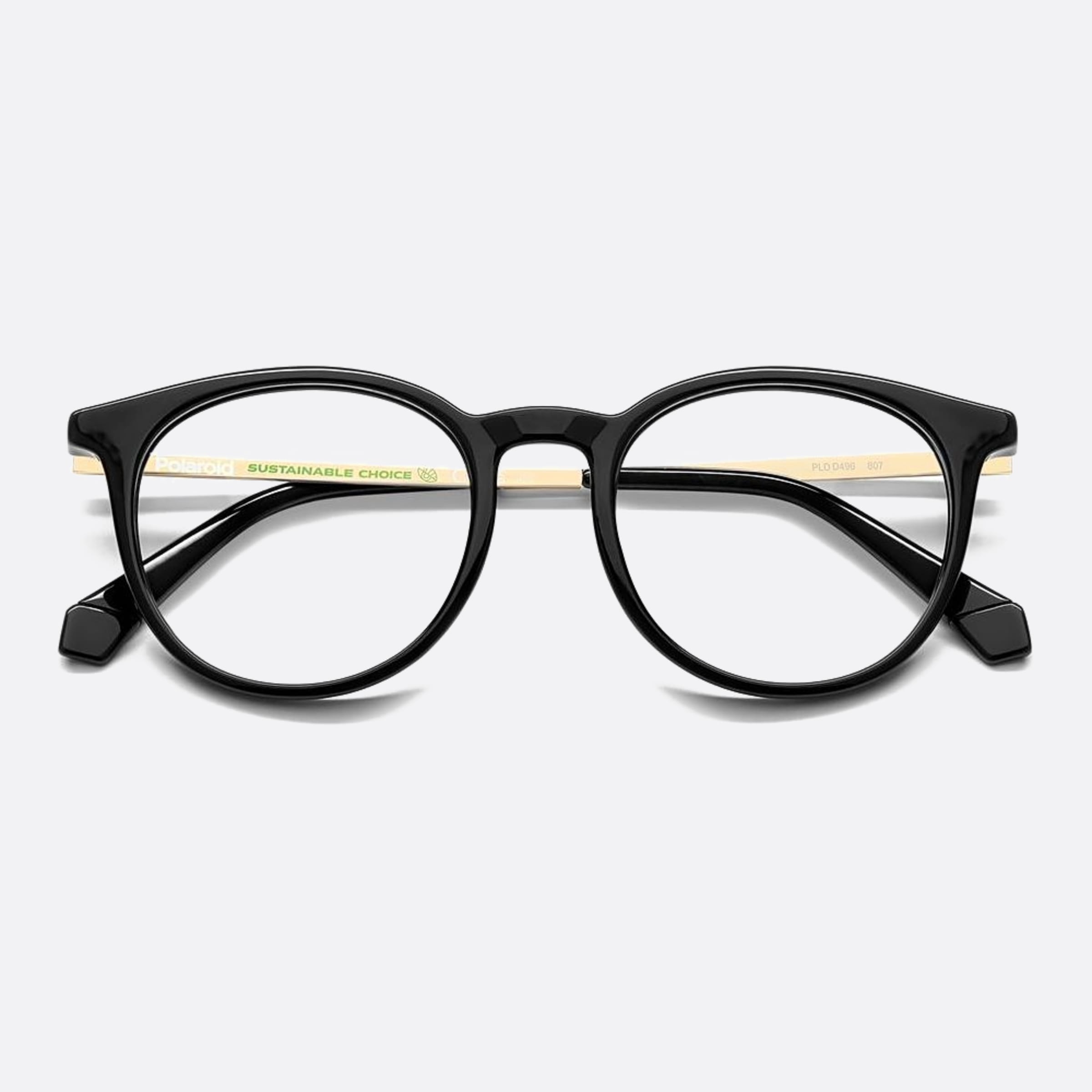 Polaroid 50mm Pld D496 Black Geometric Unisex Eyeglasses - Additional Angle