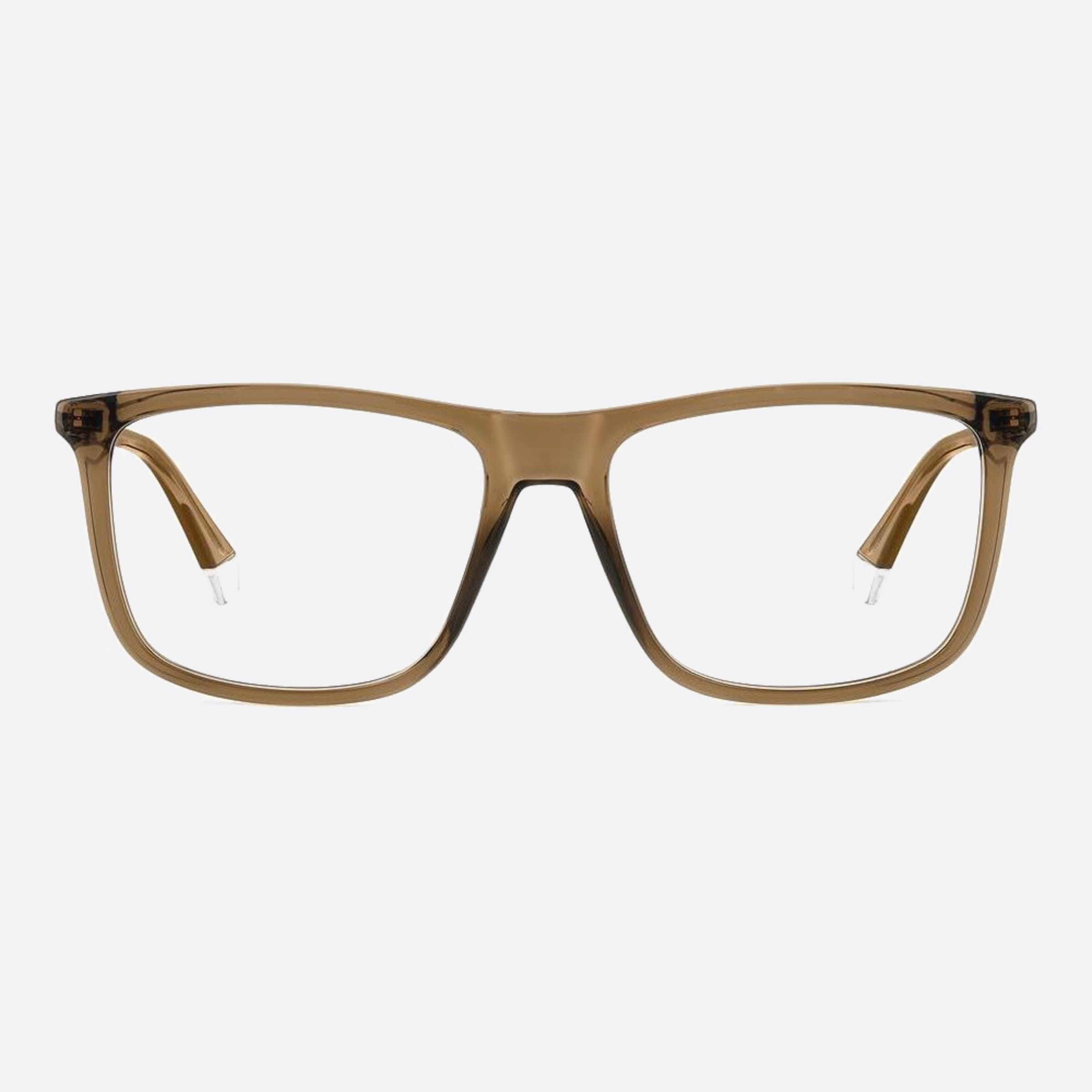 Polaroid 55mm Pld D497 10a Brown Squared Men Eyeglasses - Main View
