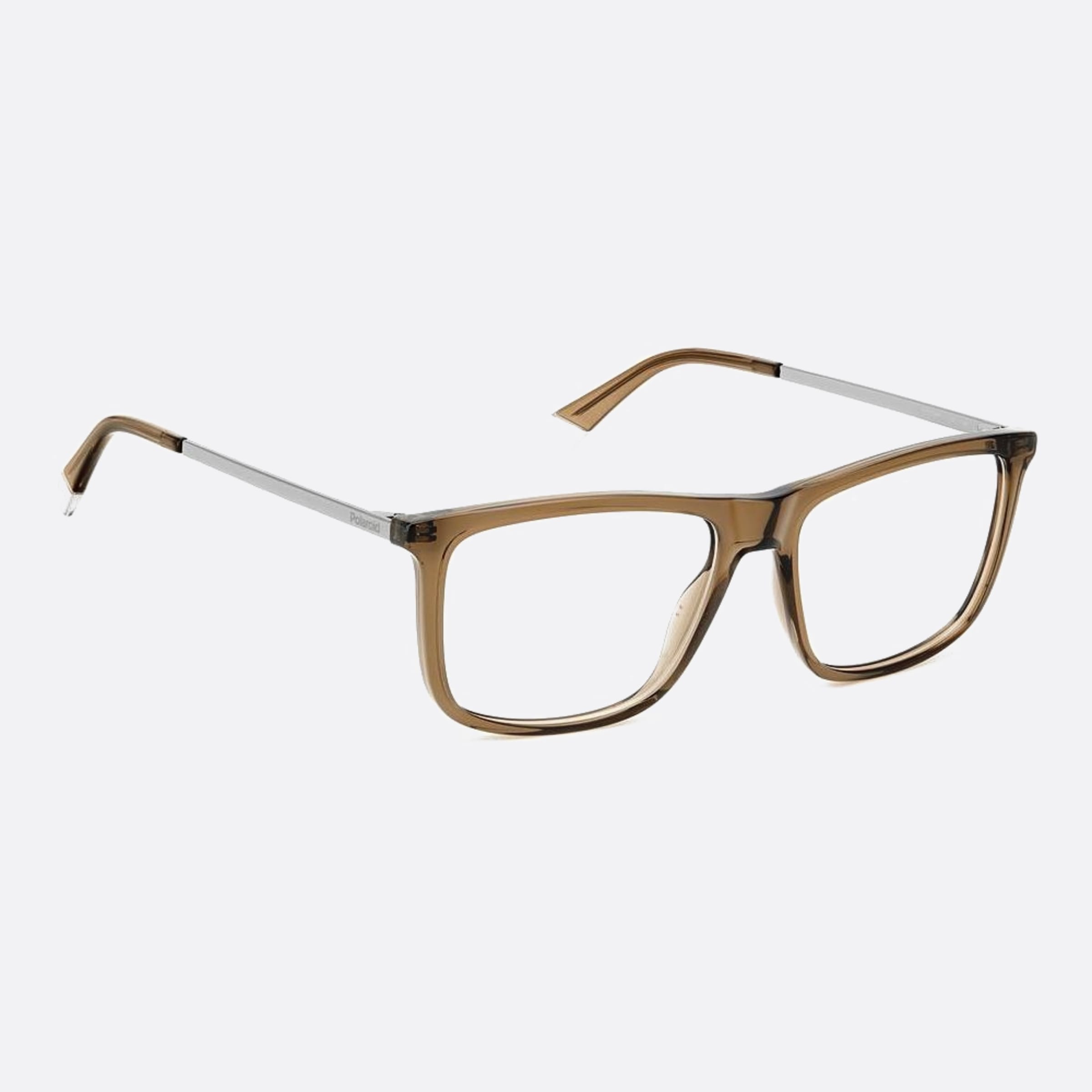 Polaroid 55mm Pld D497 10a Brown Squared Men Eyeglasses - Additional Angle