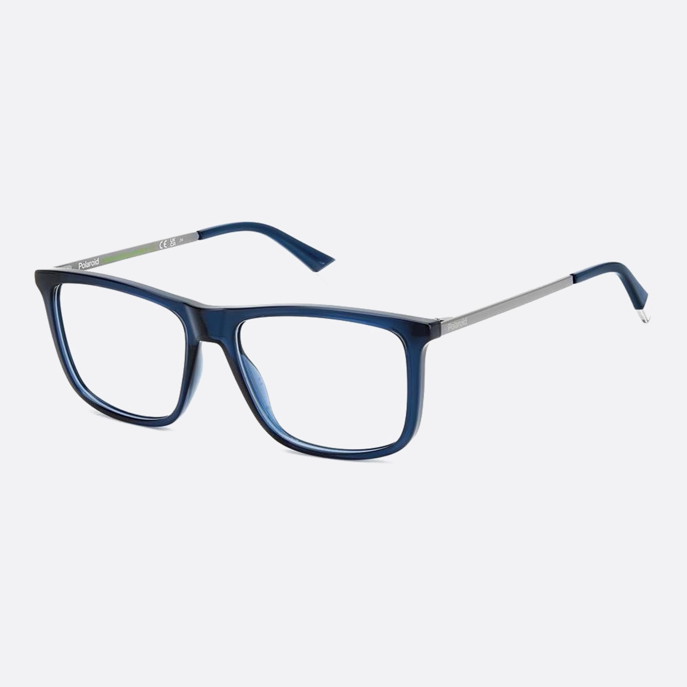 Polaroid 55mm Pld D497 Pjp Blue Squared Men Eyeglasses - Side View