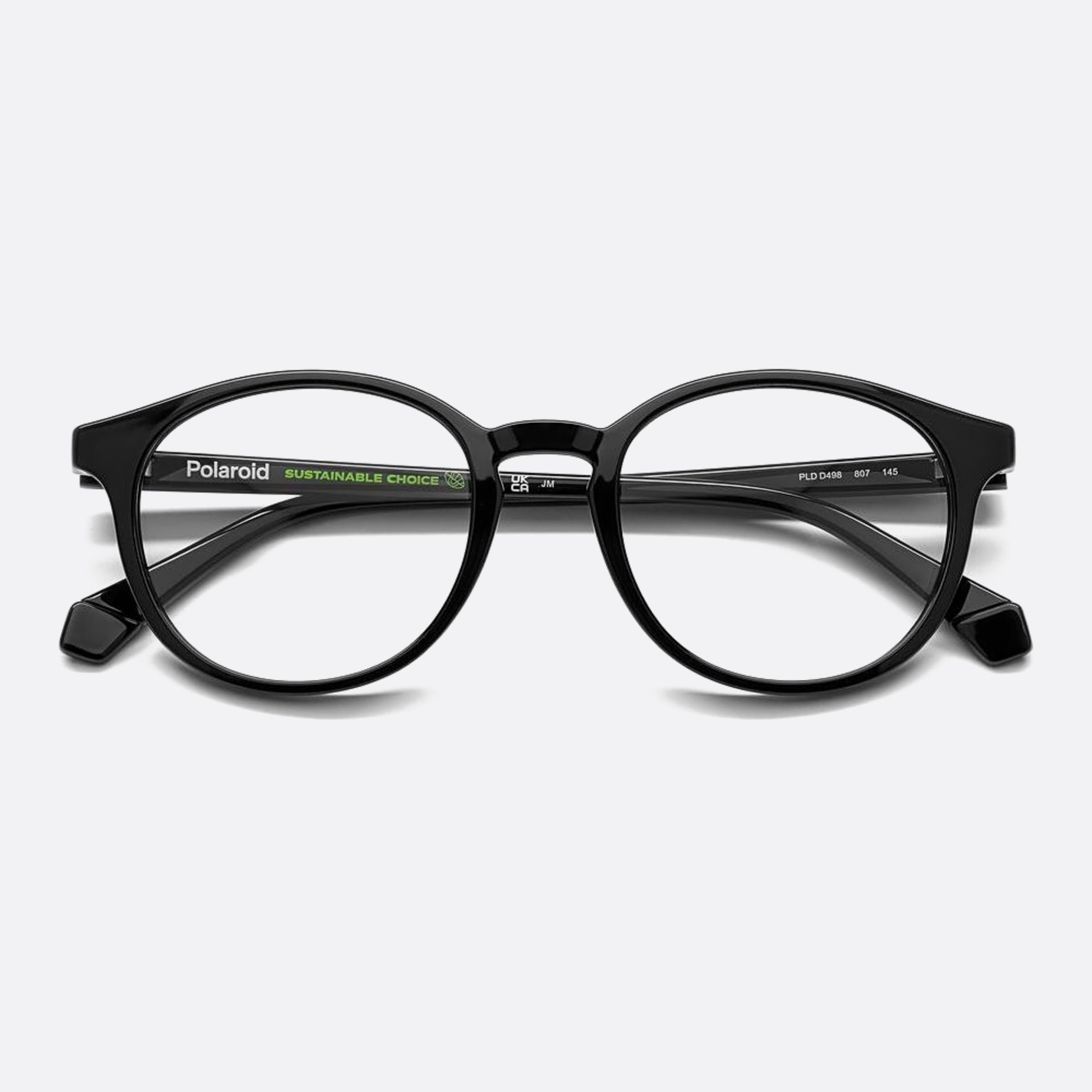 Polaroid 50mm Pld D498 Black Geometric Unisex Eyeglasses - Detail View