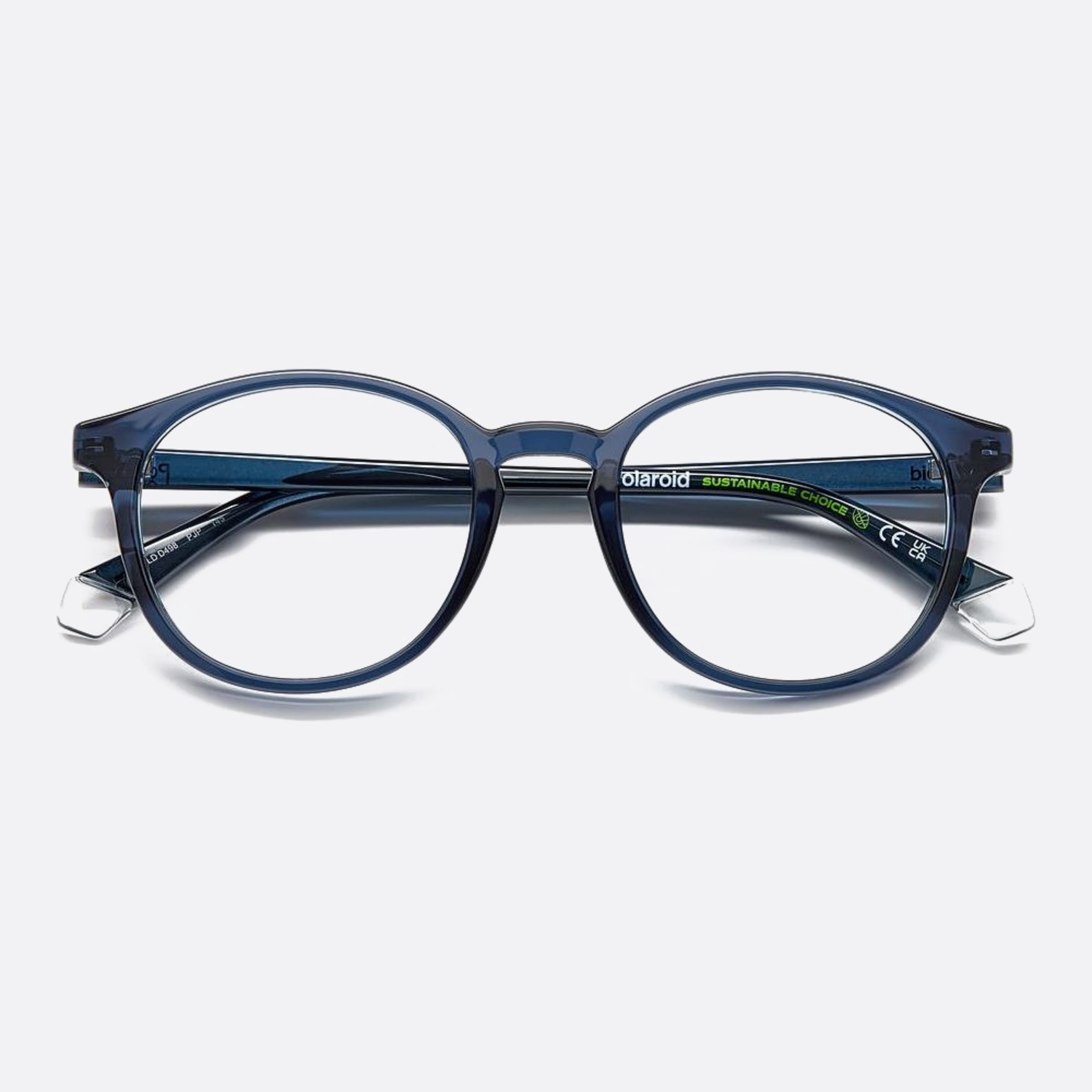Polaroid 48mm Pld D498 Pjp Blue Geometric Unisex Eyeglasses - Lifestyle Shot
