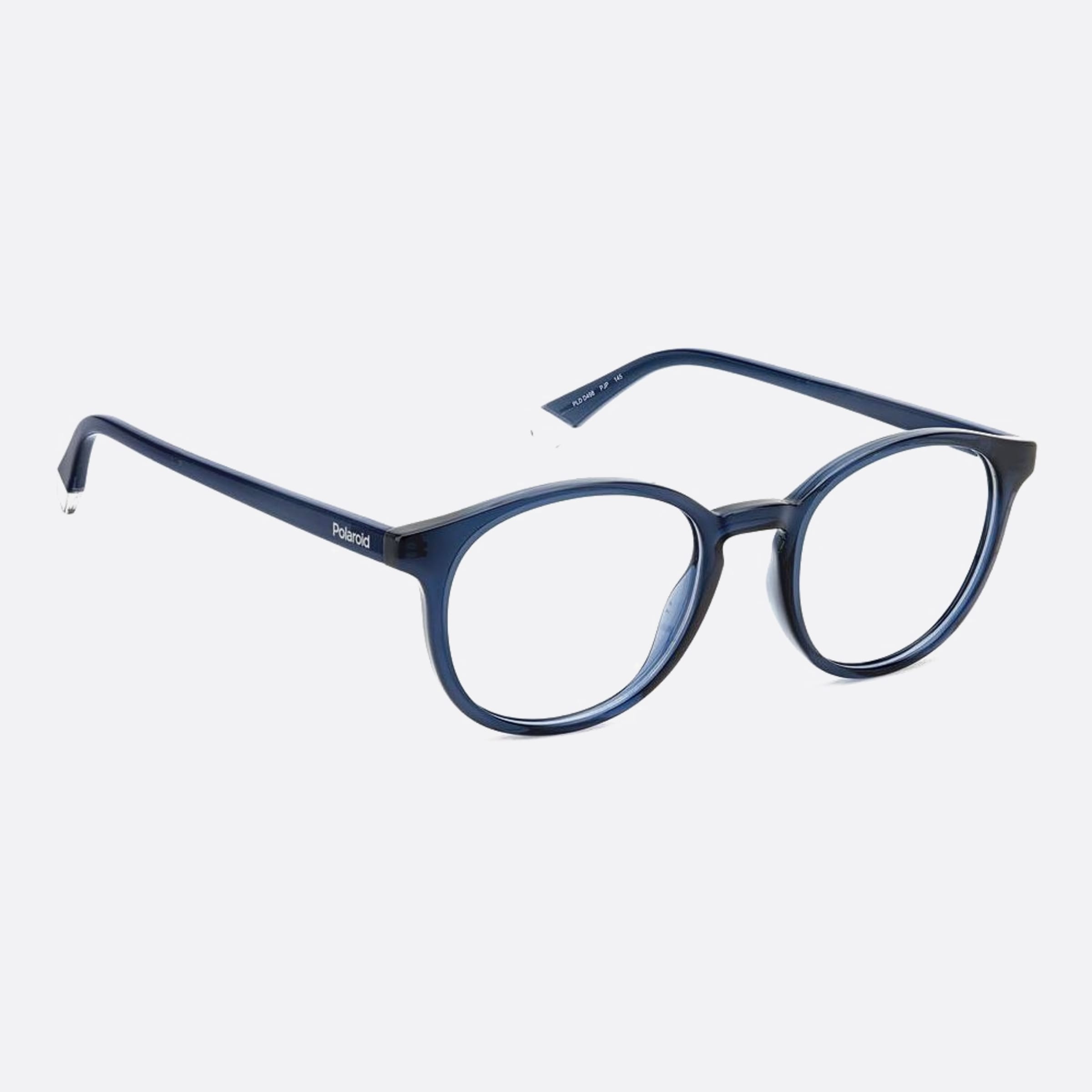 Polaroid 50mm Pld D498 Pjp Blue Geometric Unisex Eyeglasses - Detail View