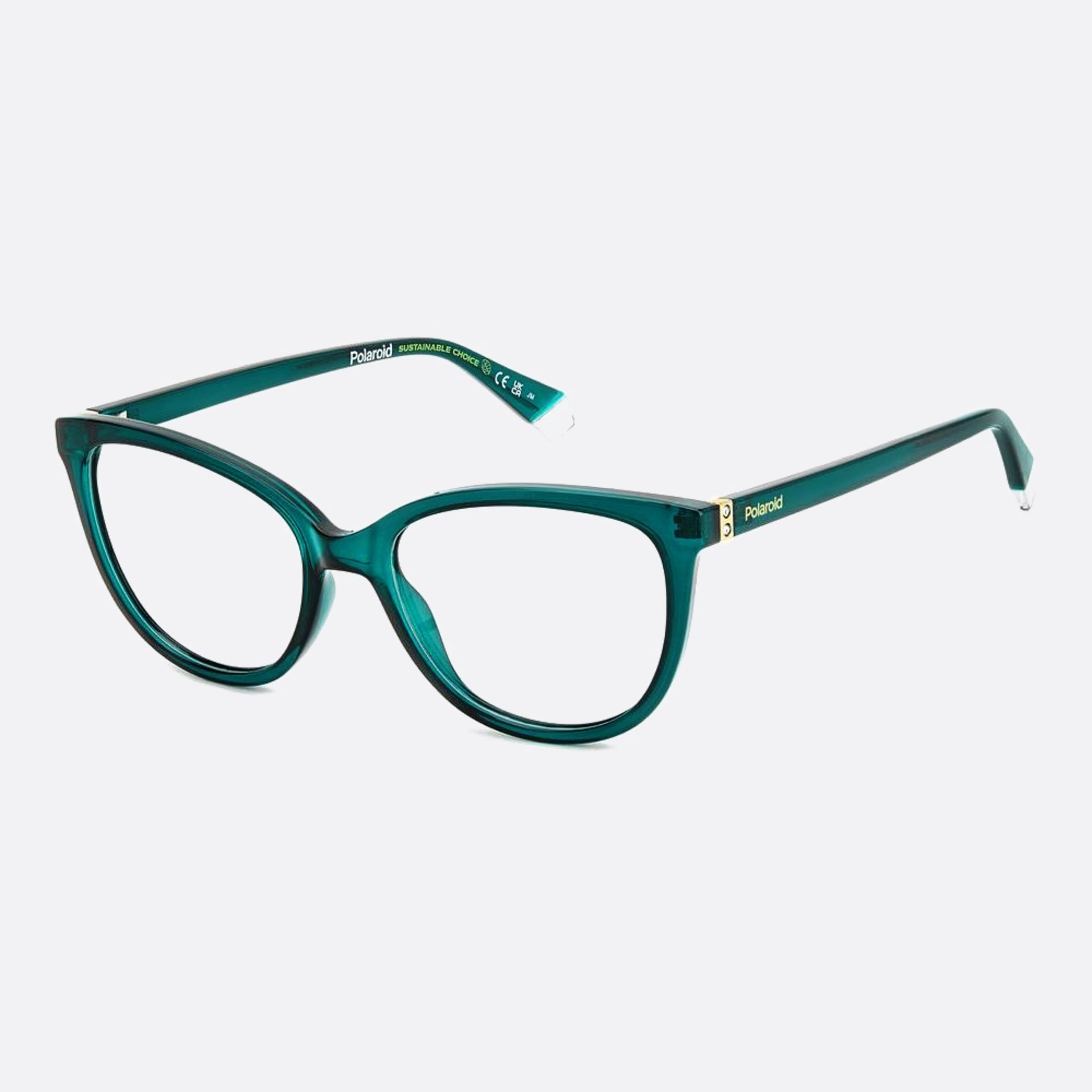 Polaroid 53mm Pld D504 1ed Green Cat Eye Women Eyeglasses - Side View