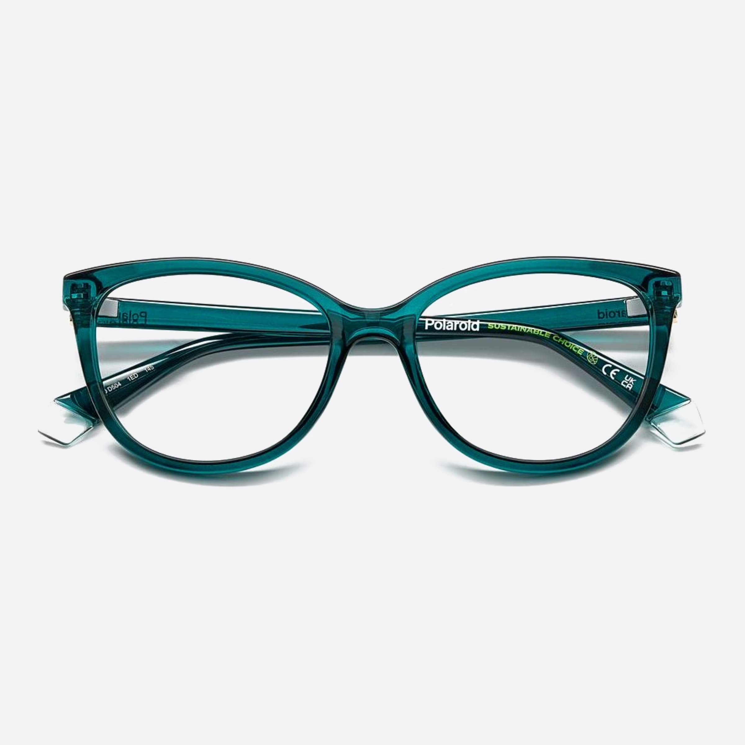 Polaroid 53mm Pld D504 1ed Green Cat Eye Women Eyeglasses - Lifestyle Shot