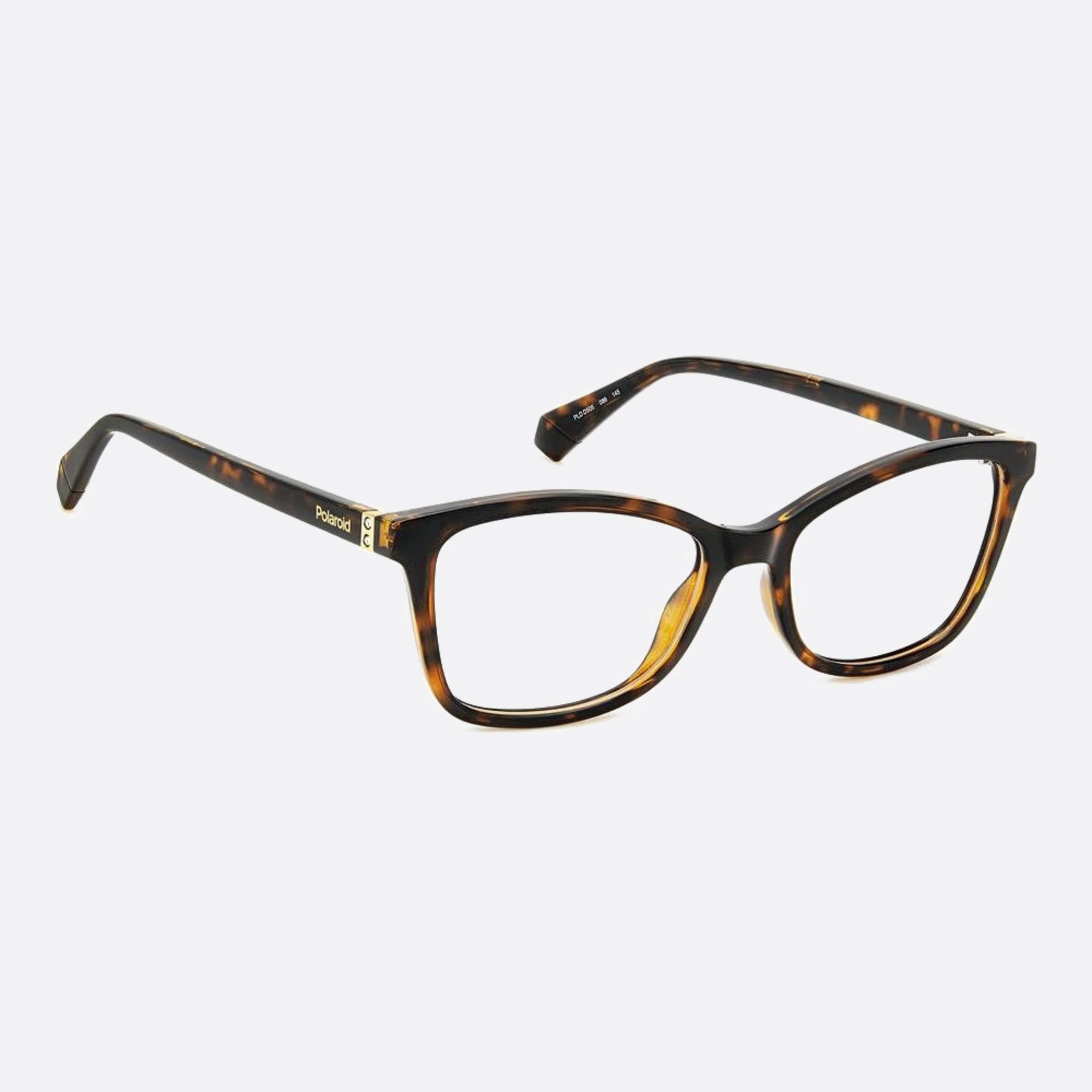 Polaroid 53mm Pld D505 Havana Geometric Unisex Eyeglasses - Additional Angle