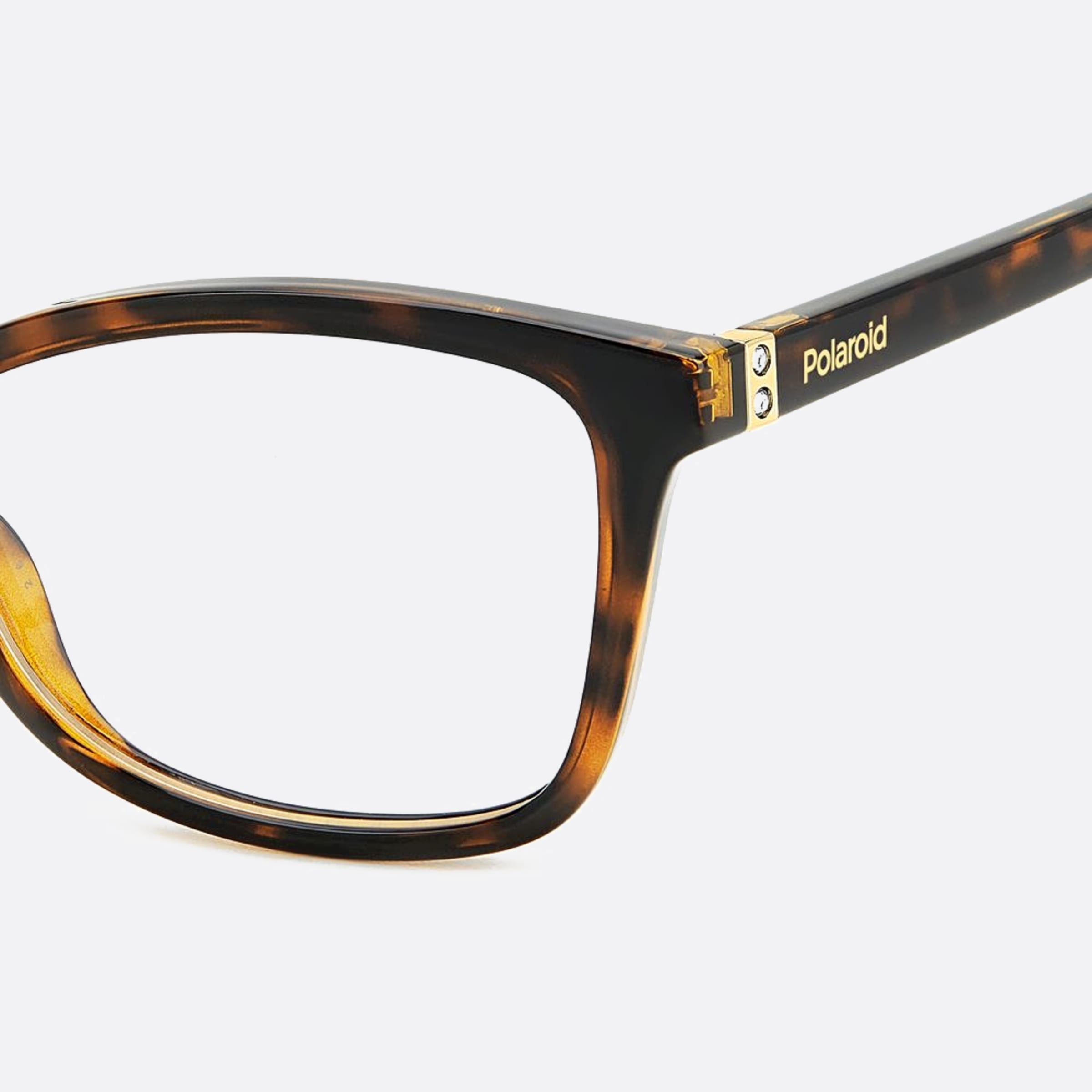 Polaroid 53mm Pld D505 Havana Geometric Unisex Eyeglasses - Additional Angle