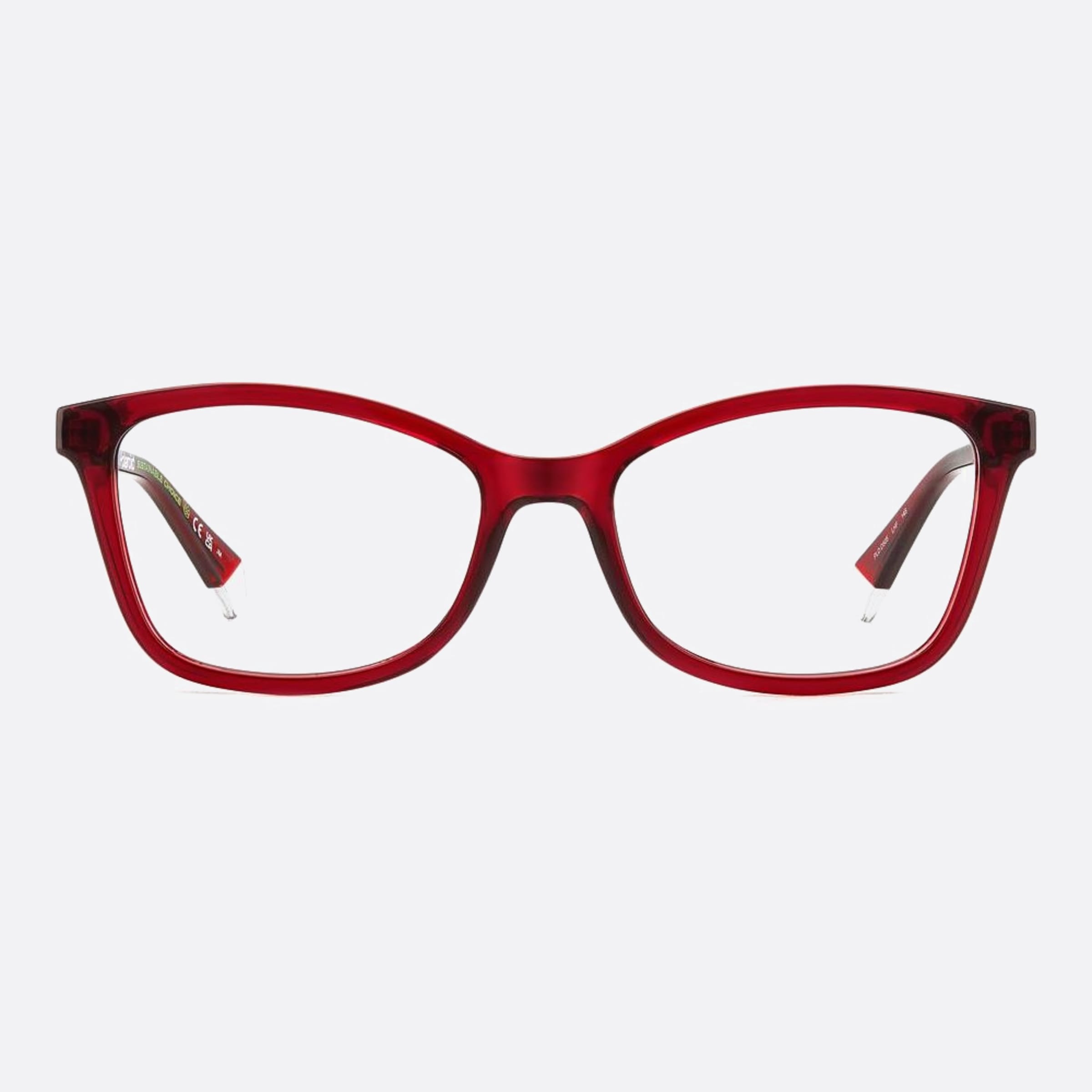 Polaroid 53mm Pld D505 Lhf Red Geometric Unisex Eyeglasses - Main View