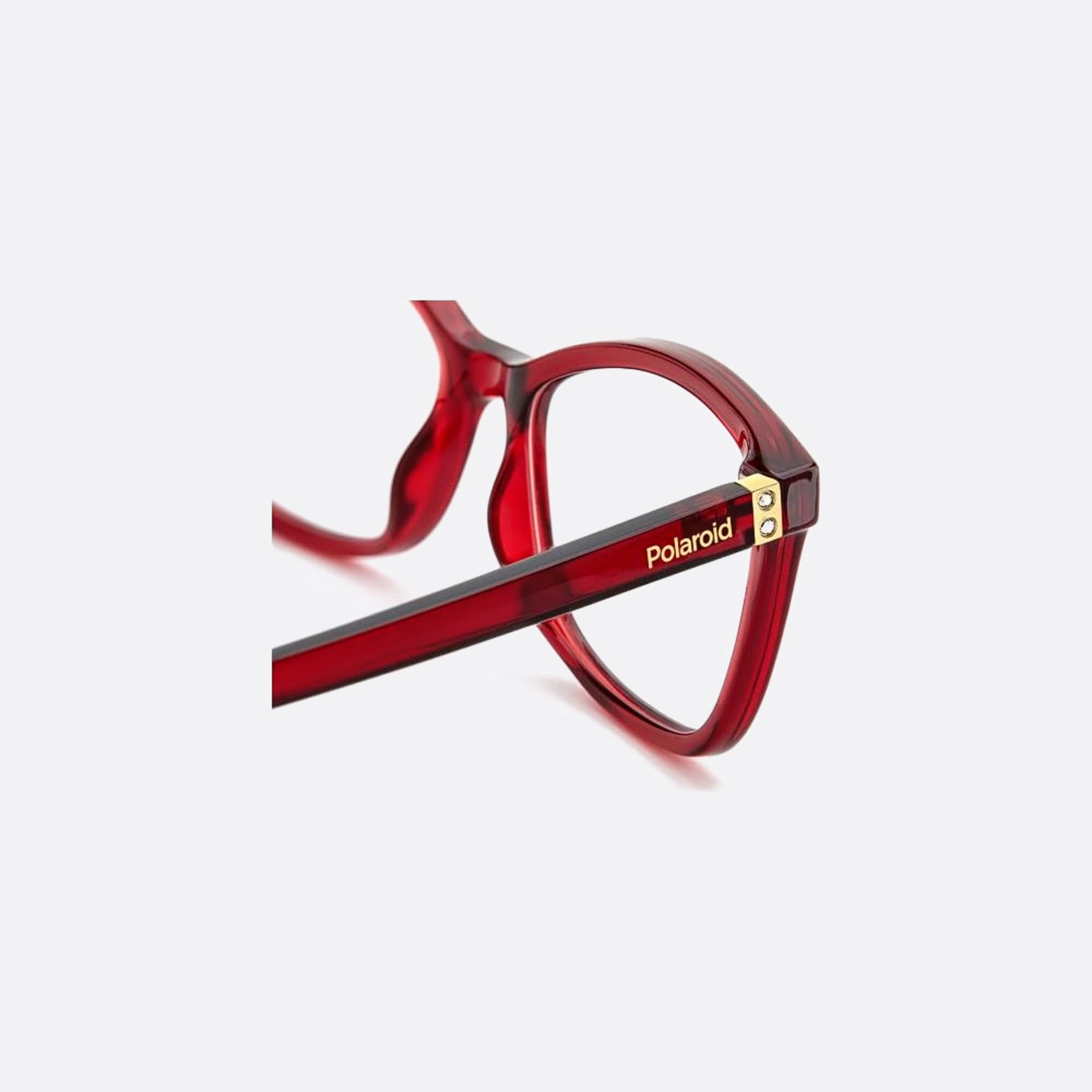 Polaroid 53mm Pld D505 Lhf Red Geometric Unisex Eyeglasses - Additional Angle