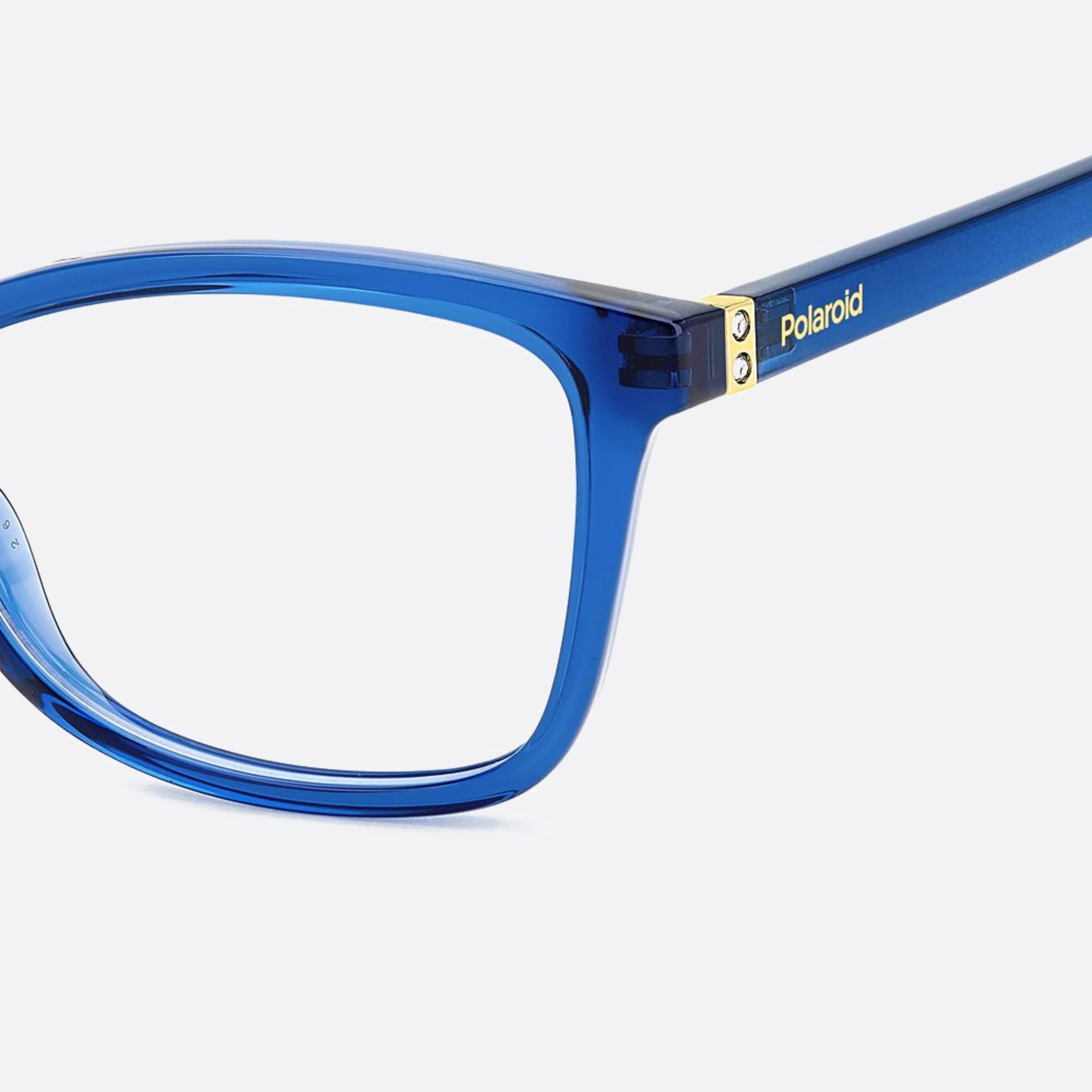 Polaroid 53mm Pld D505 Pjp Blue Geometric Unisex Eyeglasses - Detail View