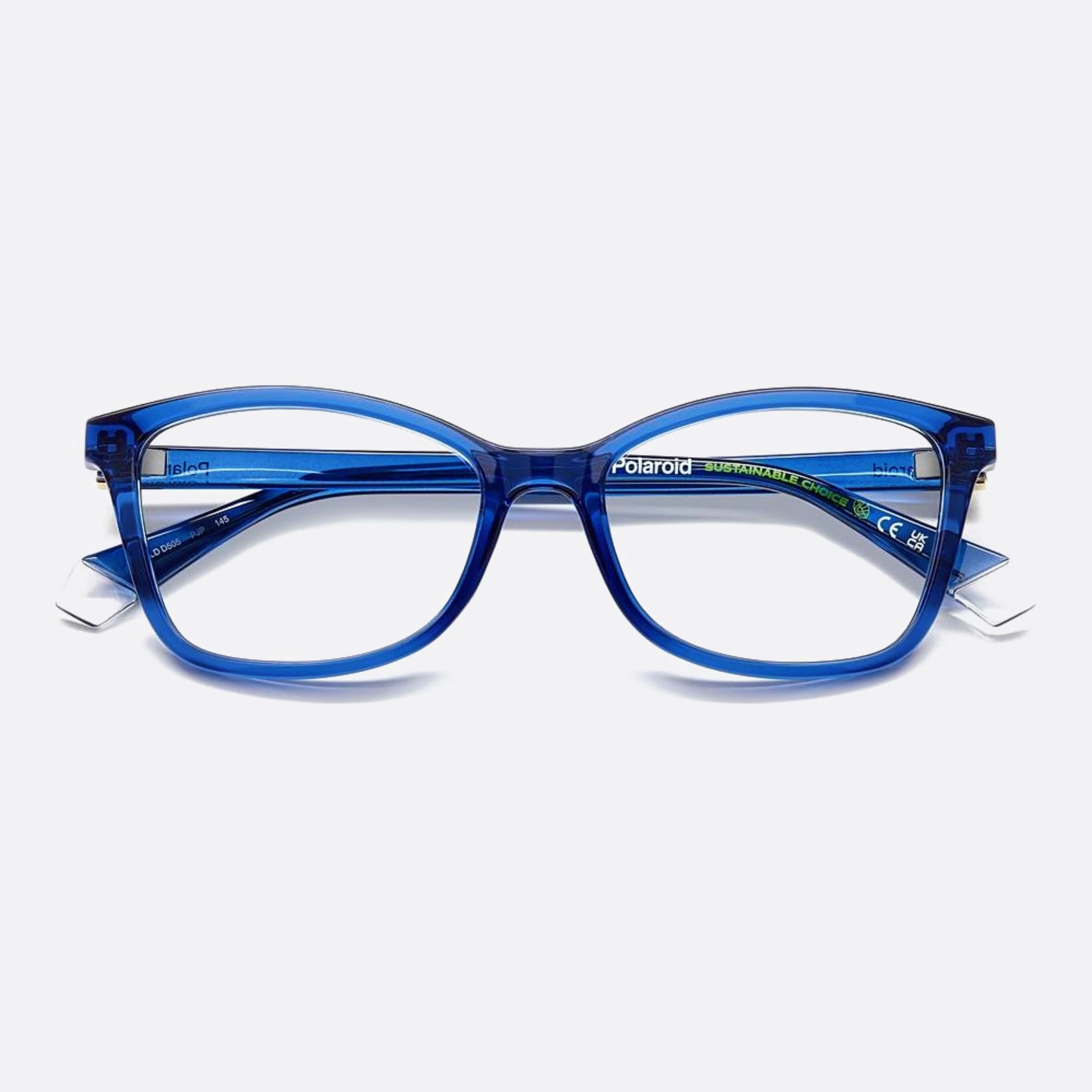 Polaroid 53mm Pld D505 Pjp Blue Geometric Unisex Eyeglasses - Lifestyle Shot