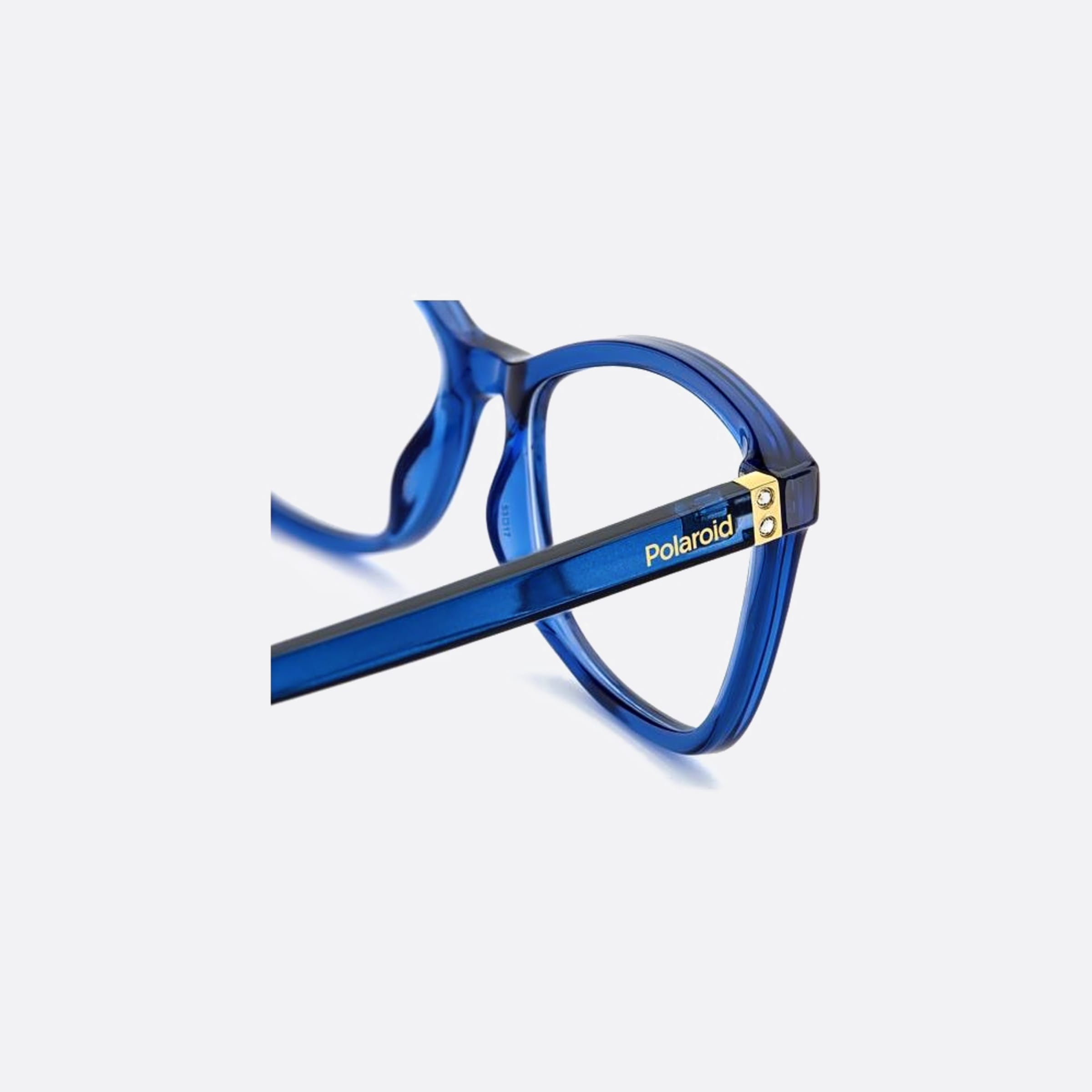 Polaroid 53mm Pld D505 Pjp Blue Geometric Unisex Eyeglasses - Additional Angle