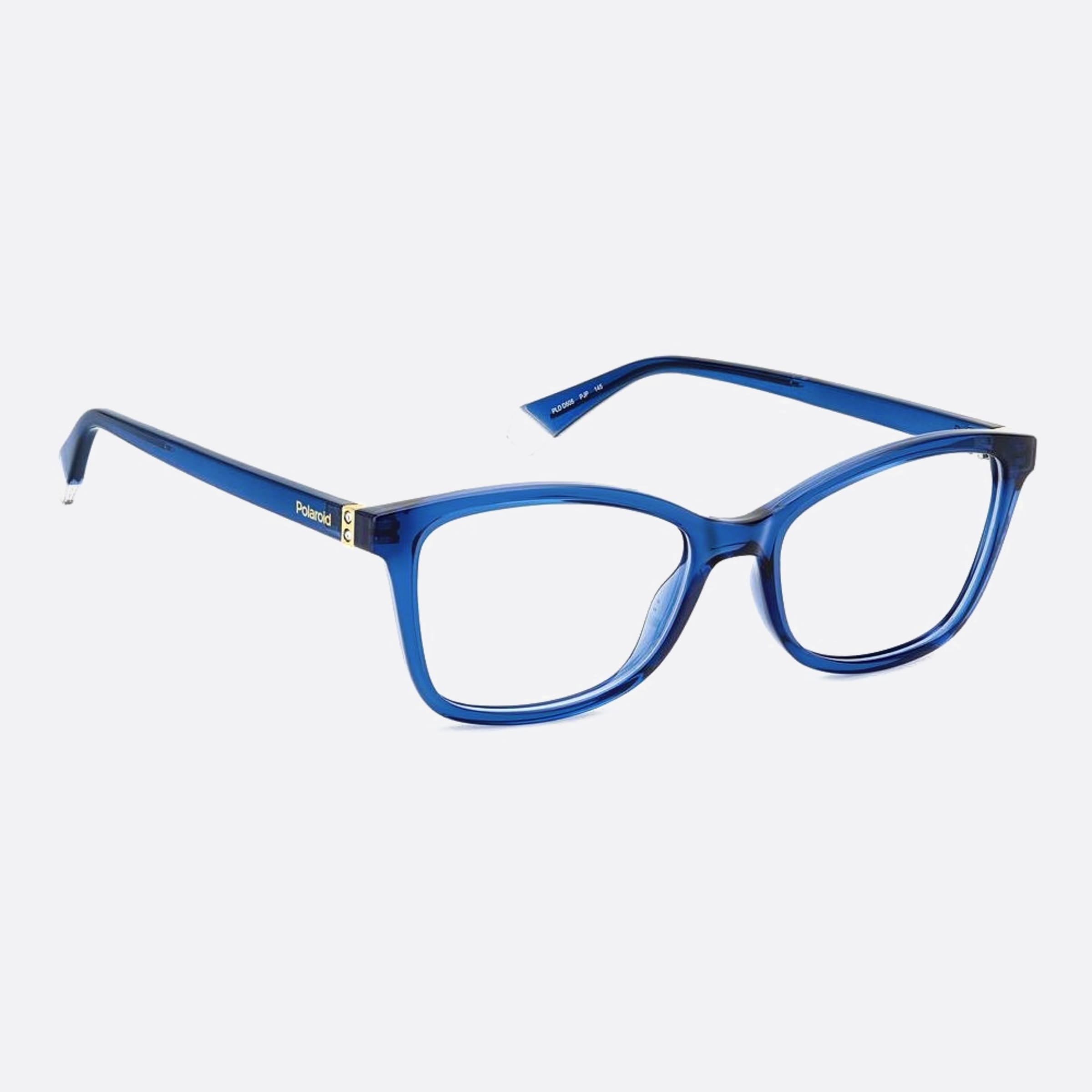 Polaroid 53mm Pld D505 Pjp Blue Geometric Unisex Eyeglasses - Additional Angle