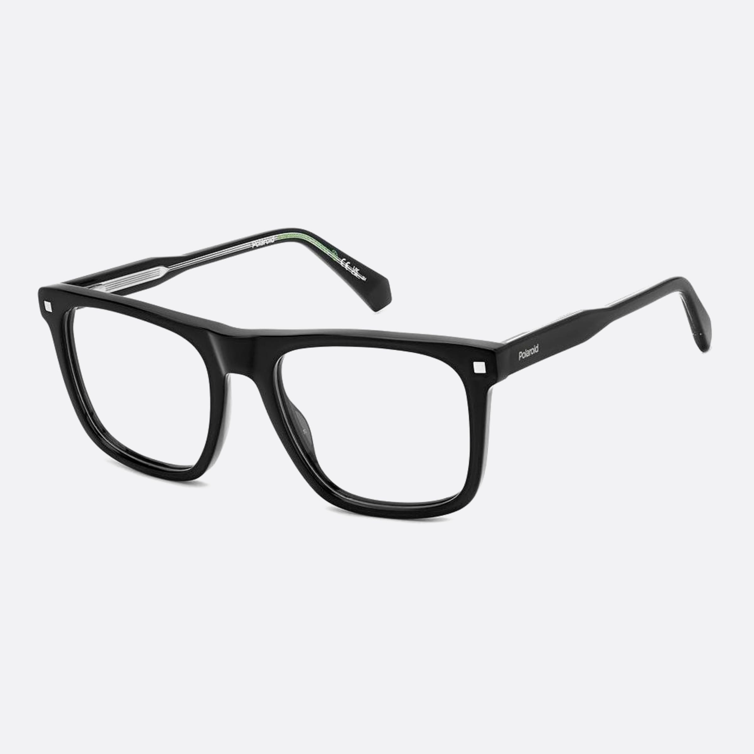 Polaroid 53mm Pld D506 Black Geometric Men Eyeglasses - Side View