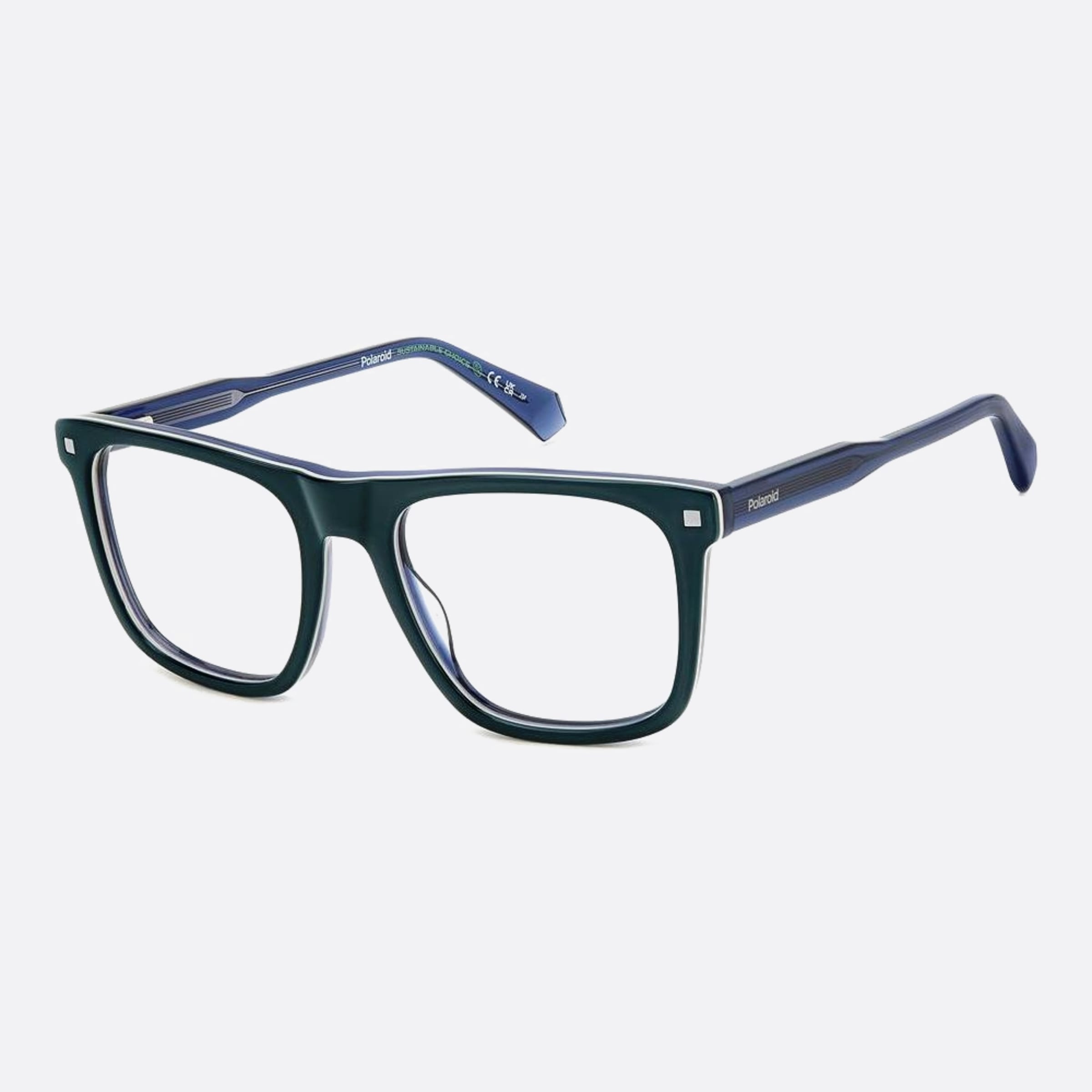 Polaroid 53mm Pld D506 Pjp Blue Geometric Men Eyeglasses - Side View