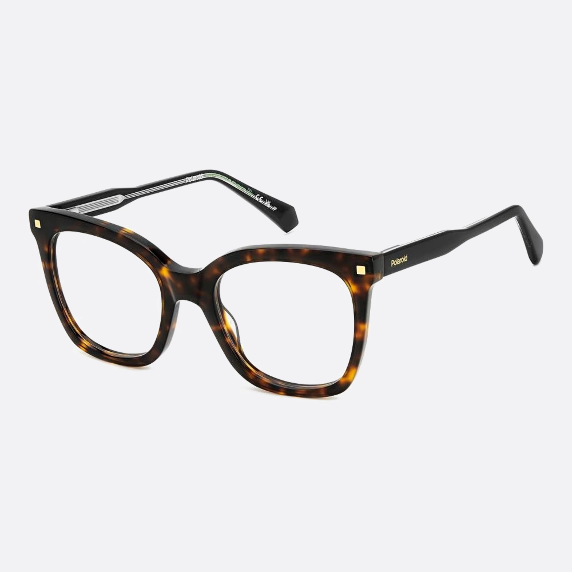 Polaroid 51mm Pld D507 Havana Squared Women Eyeglasses - Side View