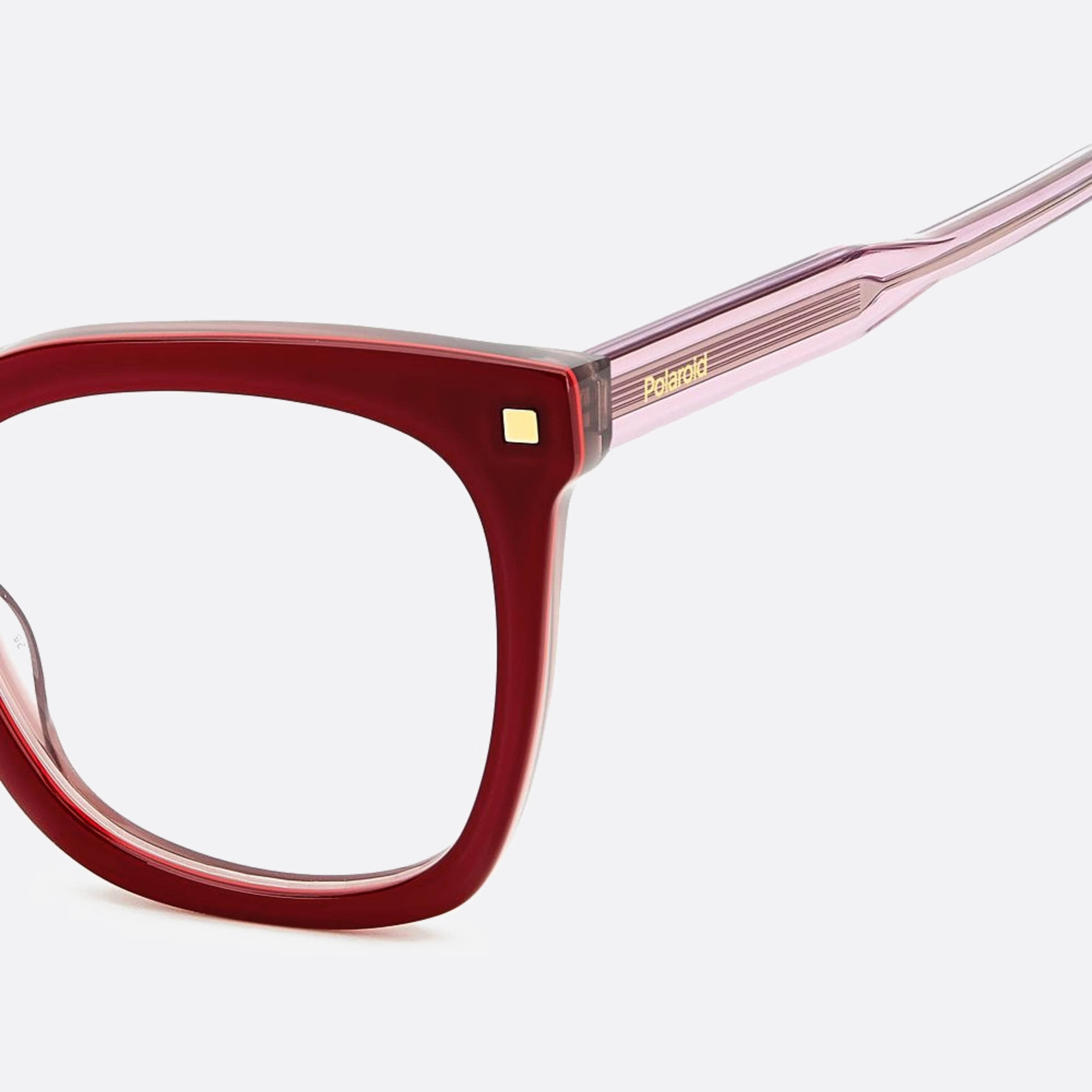 Polaroid 51mm Pld D507 92y Red Squared Women Eyeglasses - Detail View
