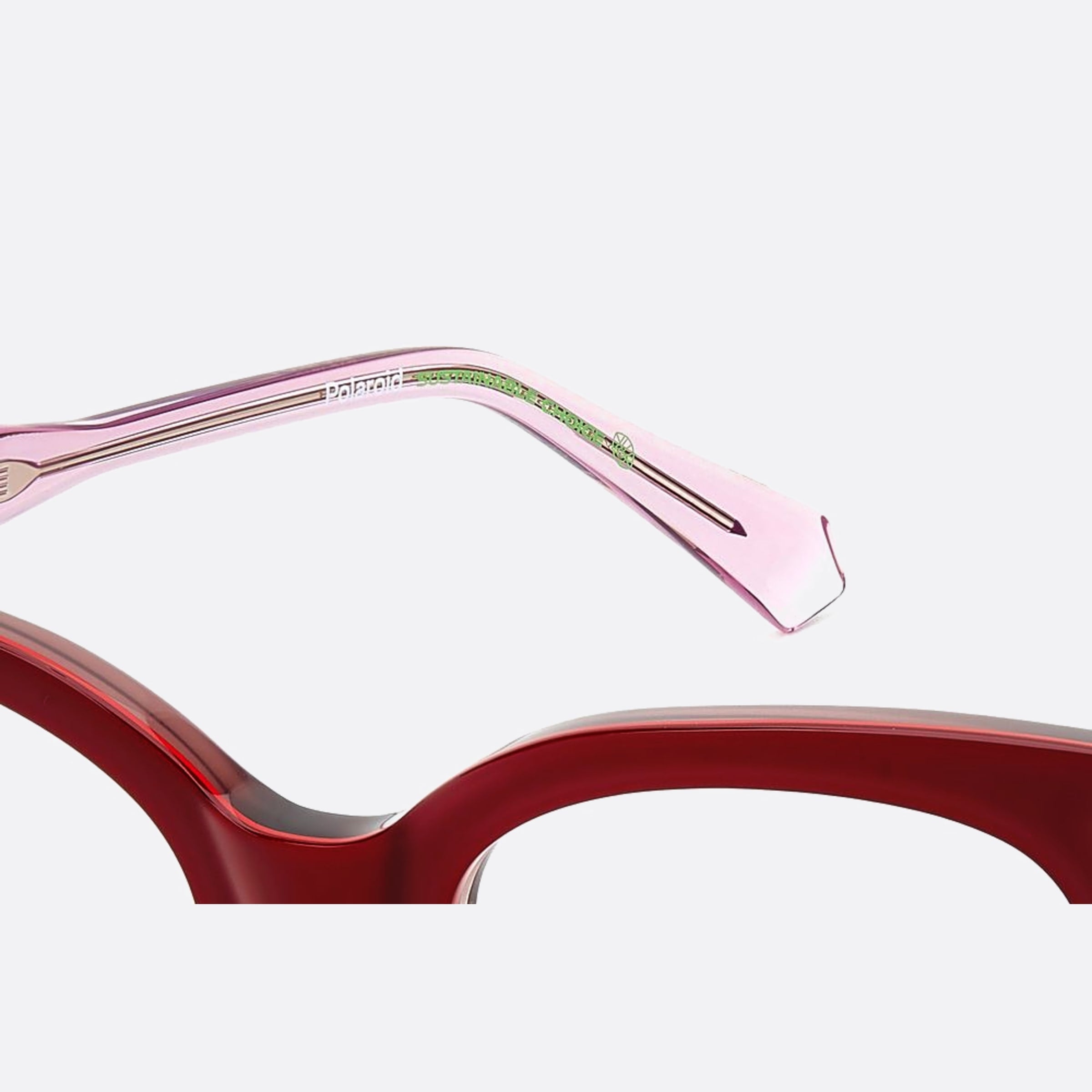 Polaroid 51mm Pld D507 92y Red Squared Women Eyeglasses - Additional Angle