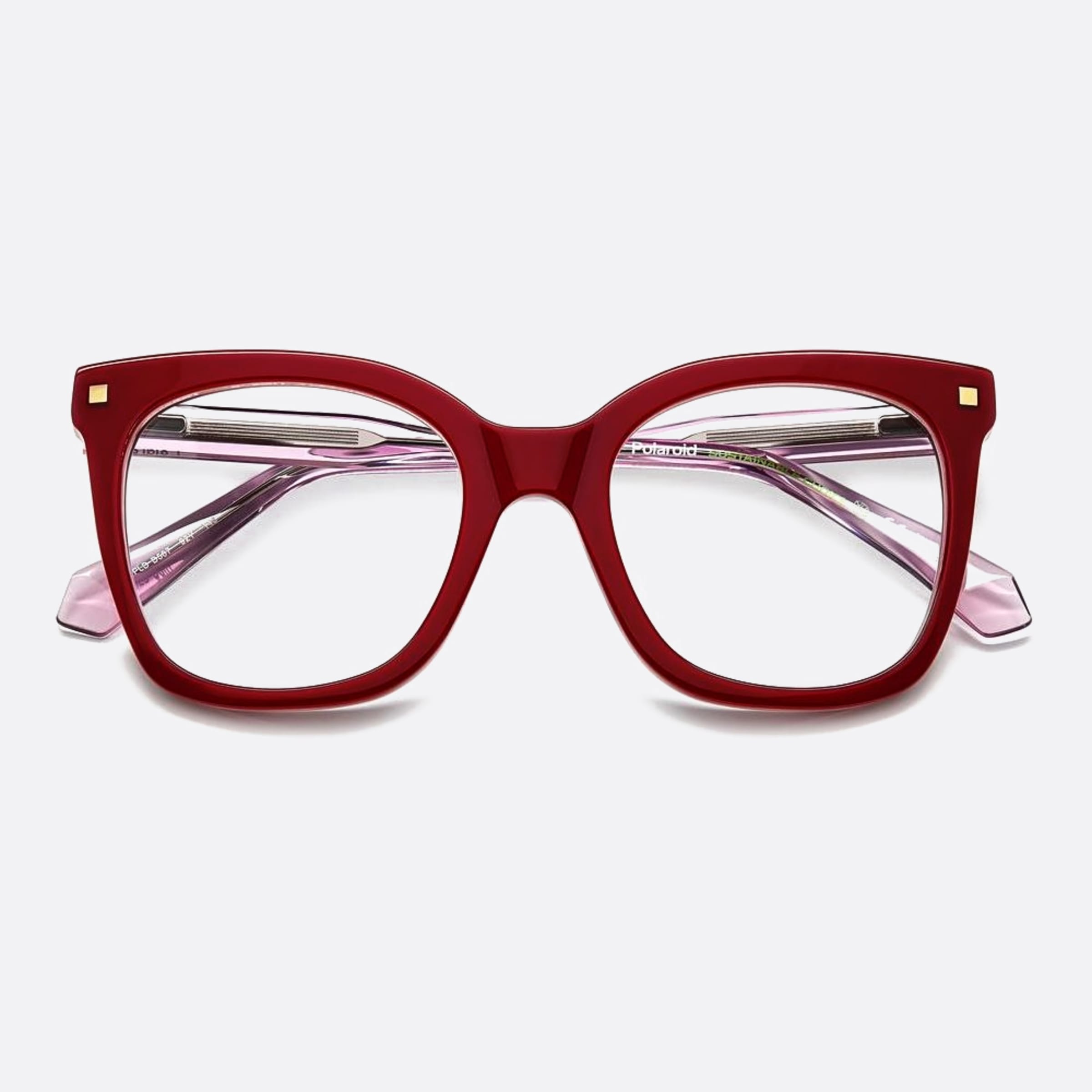 Polaroid 51mm Pld D507 92y Red Squared Women Eyeglasses - Additional Angle