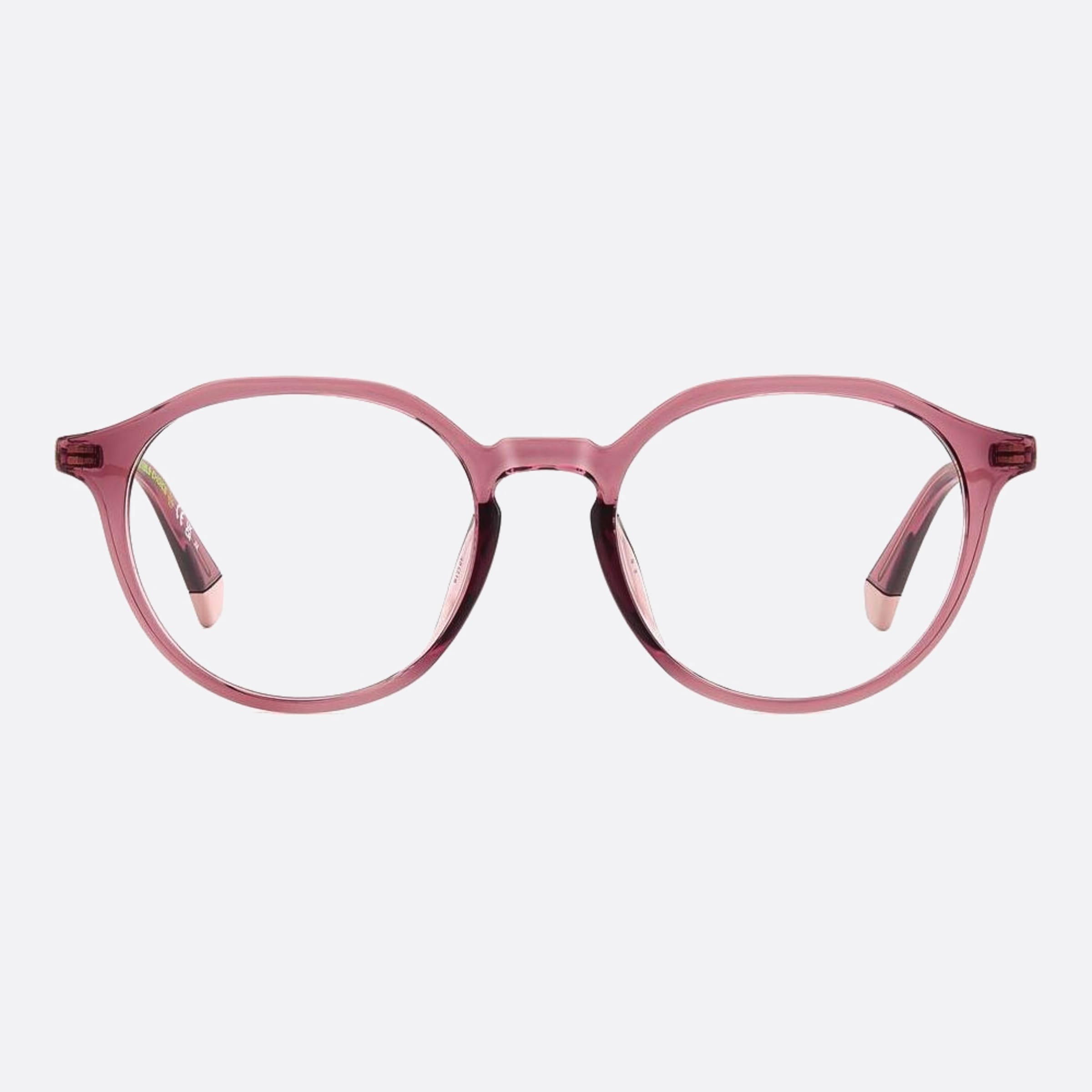 Polaroid 49mm Pld D510 8cq Red Round Unisex Eyeglasses - Main View