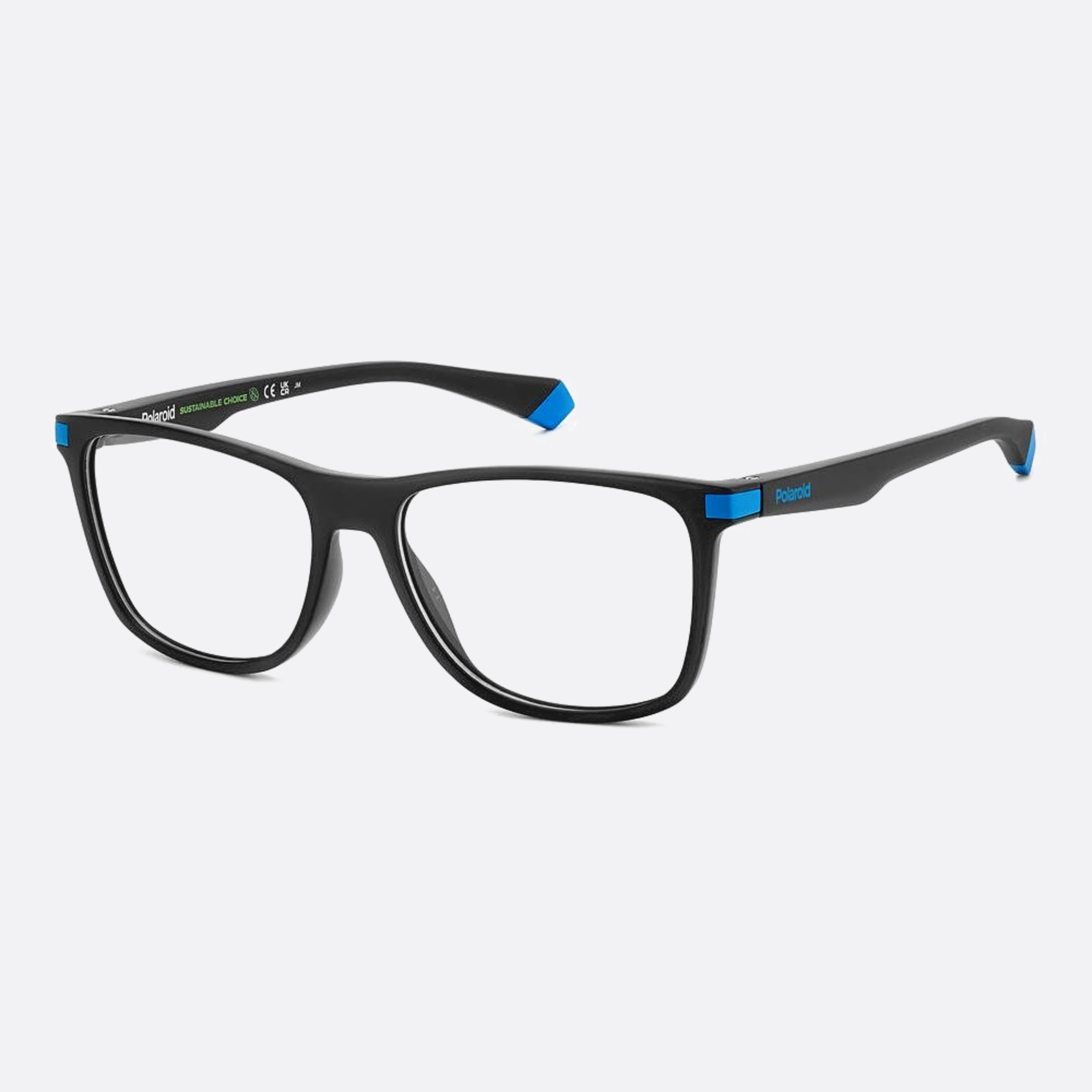 Polaroid 55mm Pld D514 0vk Blue Squared Men Eyeglasses - Side View