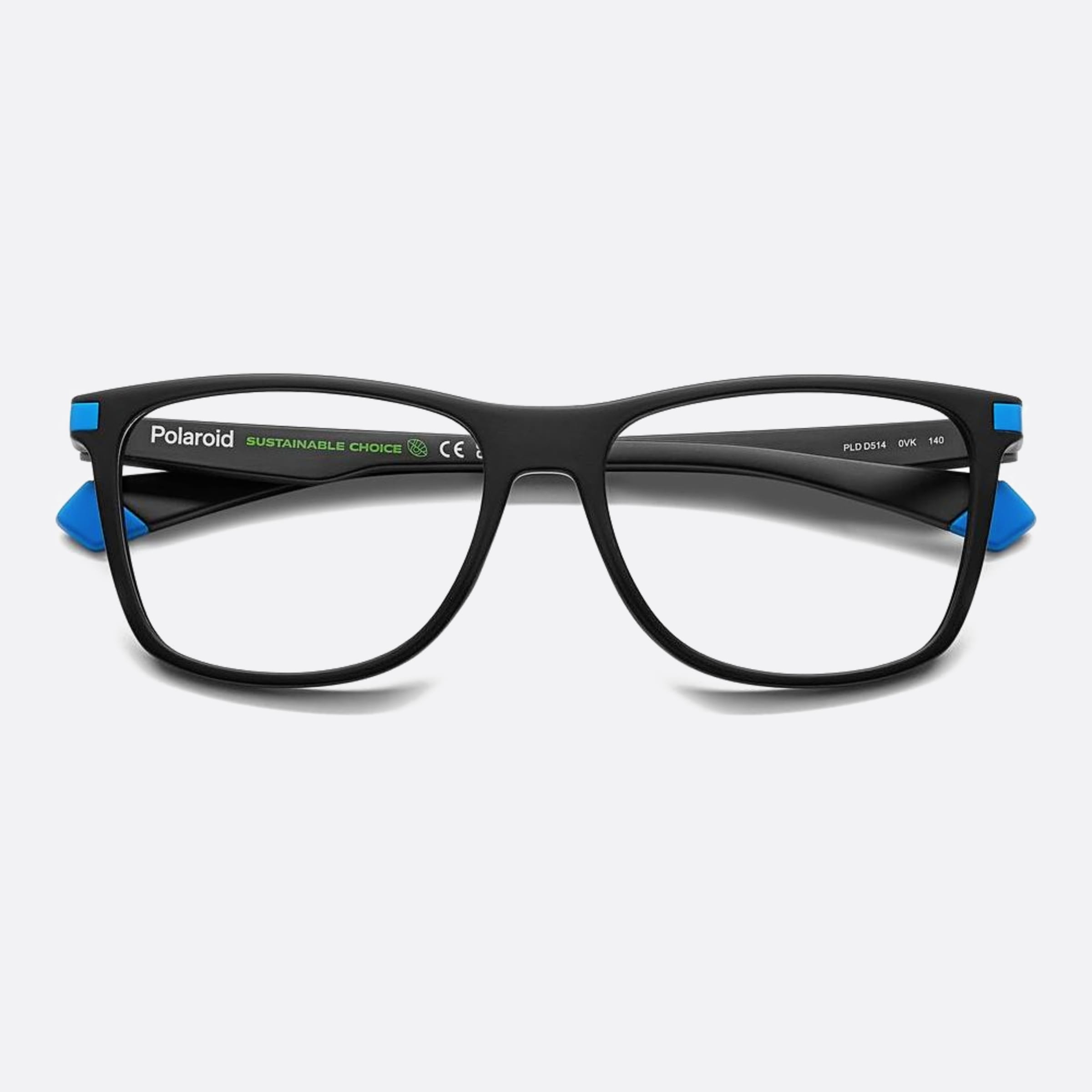 Polaroid 55mm Pld D514 0vk Blue Squared Men Eyeglasses - Additional Angle