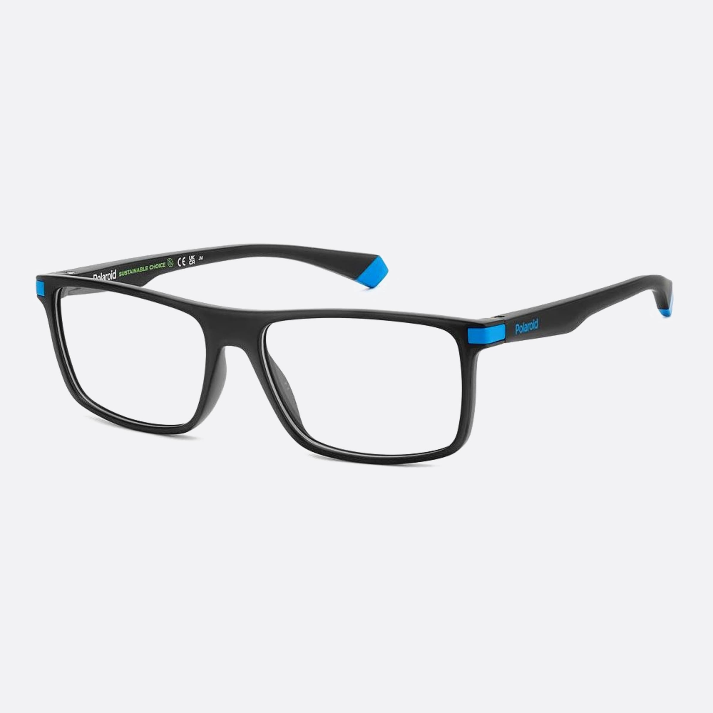 Polaroid 55mm Pld D515 0vk Black Geometric Men Eyeglasses - Side View