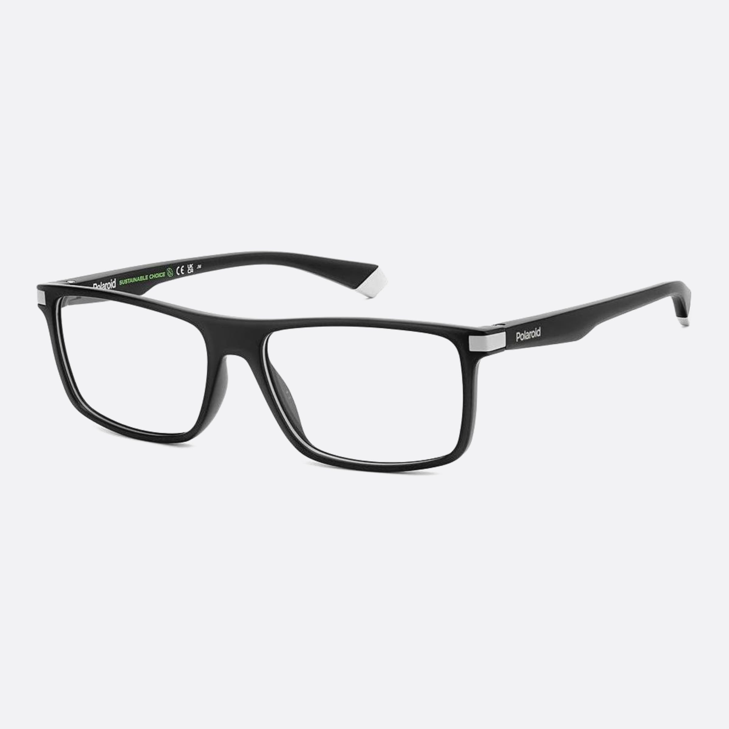 Polaroid 57mm Pld D515 O6w Grey Geometric Men Eyeglasses - Side View