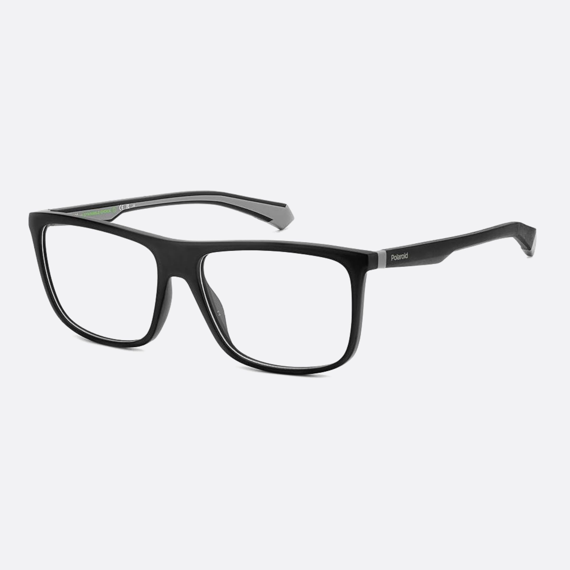 Polaroid 58mm Pld D516 O6w Grey Geometric Men Eyeglasses - Side View