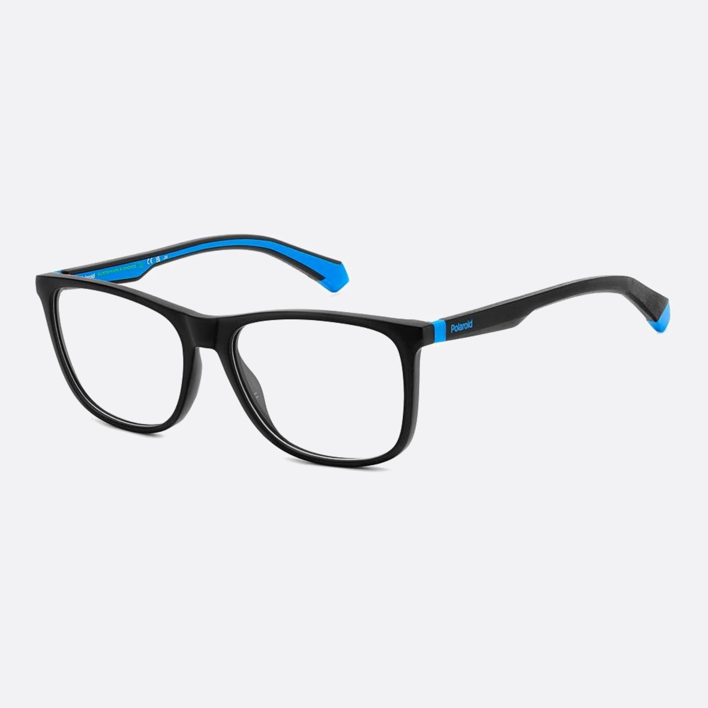 Polaroid 55mm Pld D517 0vk Blue Geometric Unisex Eyeglasses - Side View