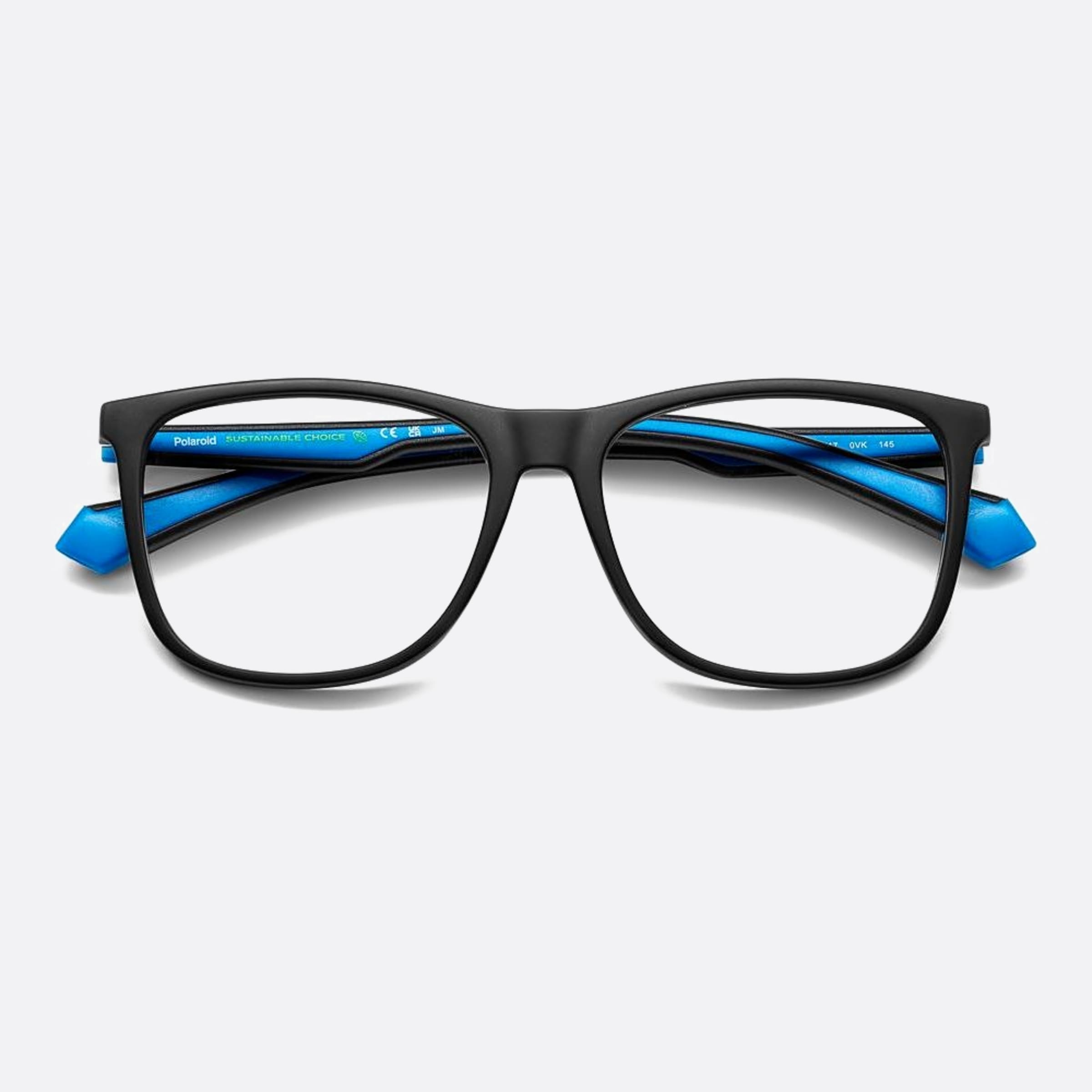 Polaroid 55mm Pld D517 0vk Blue Geometric Unisex Eyeglasses - Lifestyle Shot