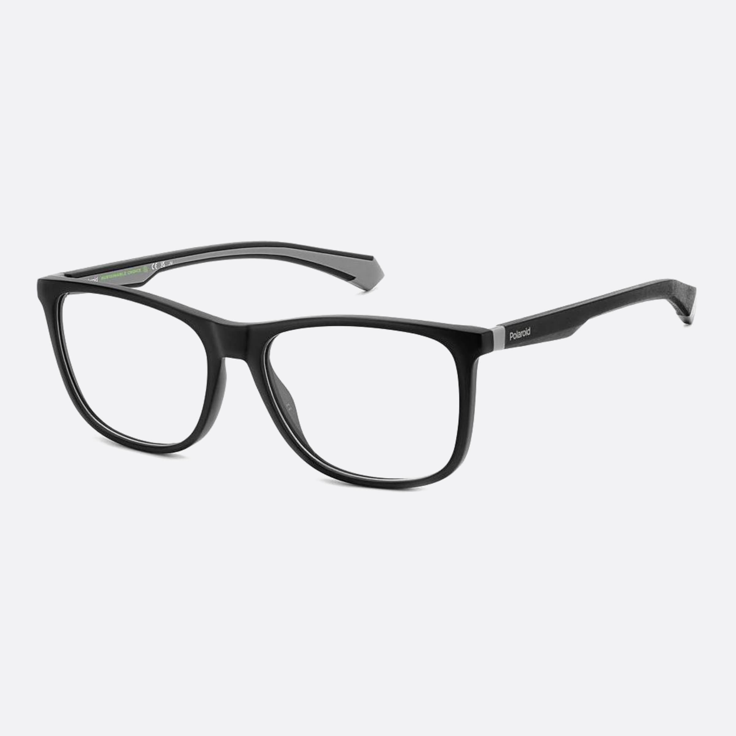 Polaroid 55mm Pld D517 O6w Black Geometric Unisex Eyeglasses - Side View