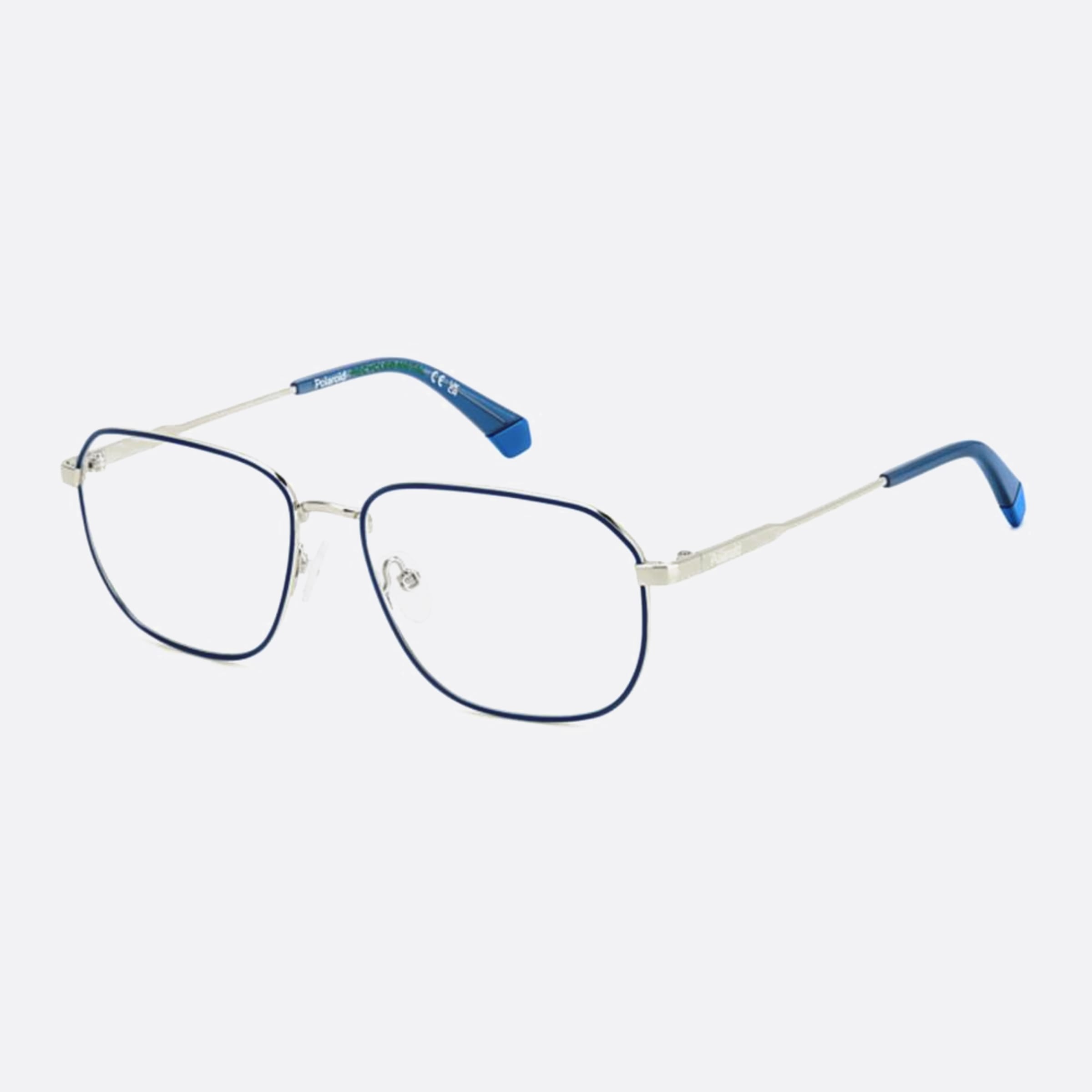 Polaroid 57mm Pld D538 Doh Blue Rectangle Men Eyeglasses - Side View