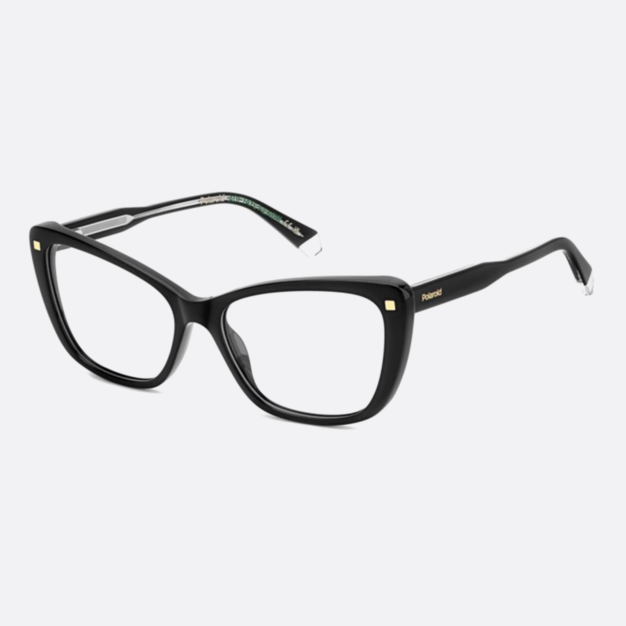 Polaroid 56mm Pld D542 Black Rectangle Women Eyeglasses - Side View