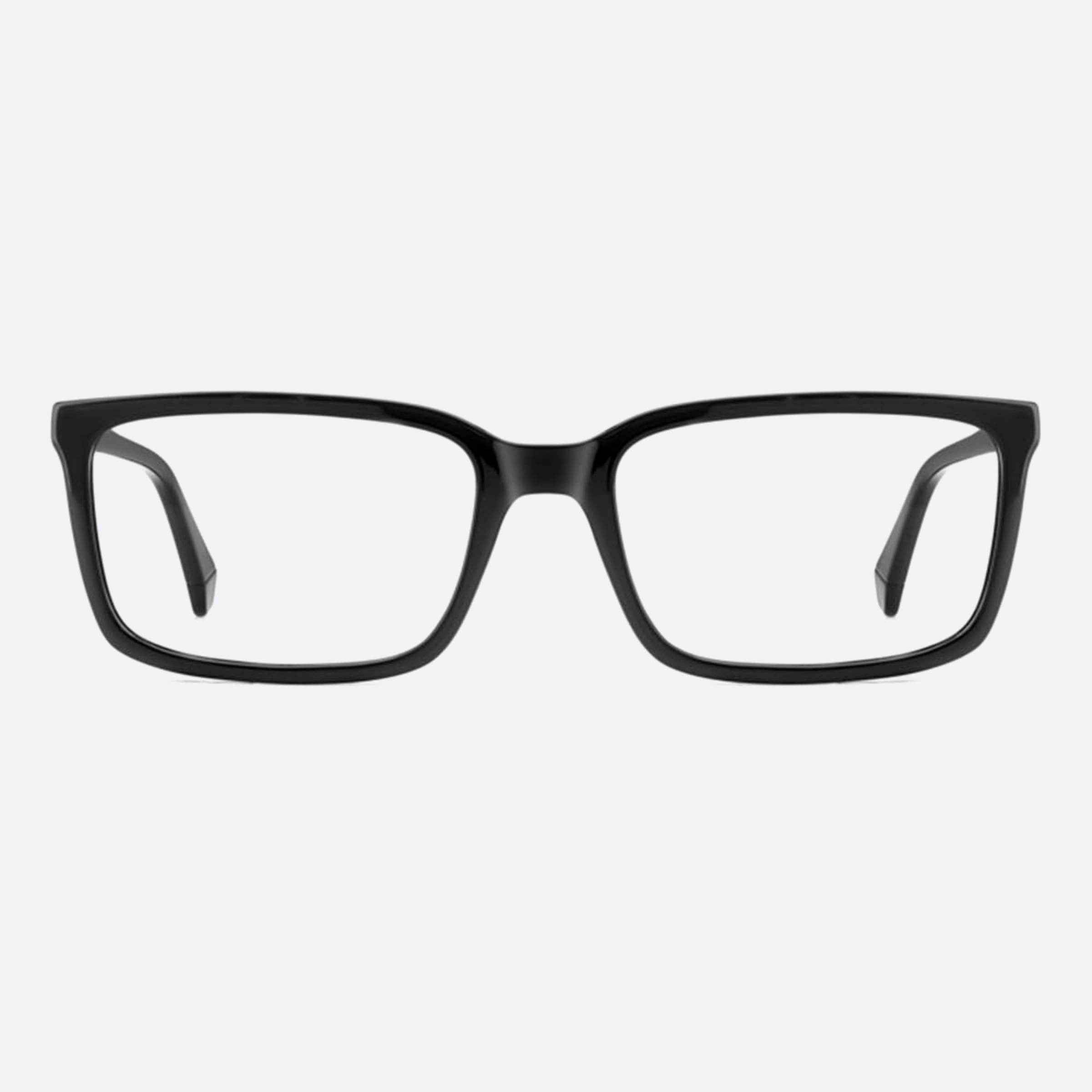 Polaroid 57mm Pld D546 Black Rectangle Men Eyeglasses - Main View