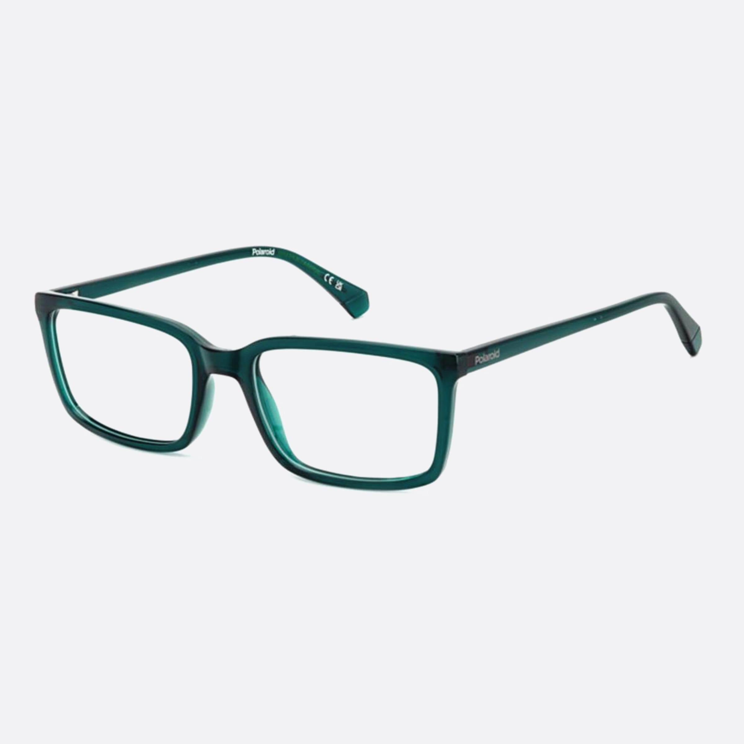 Polaroid 57mm Pld D546 Zi9 Green Rectangle Men Eyeglasses - Side View