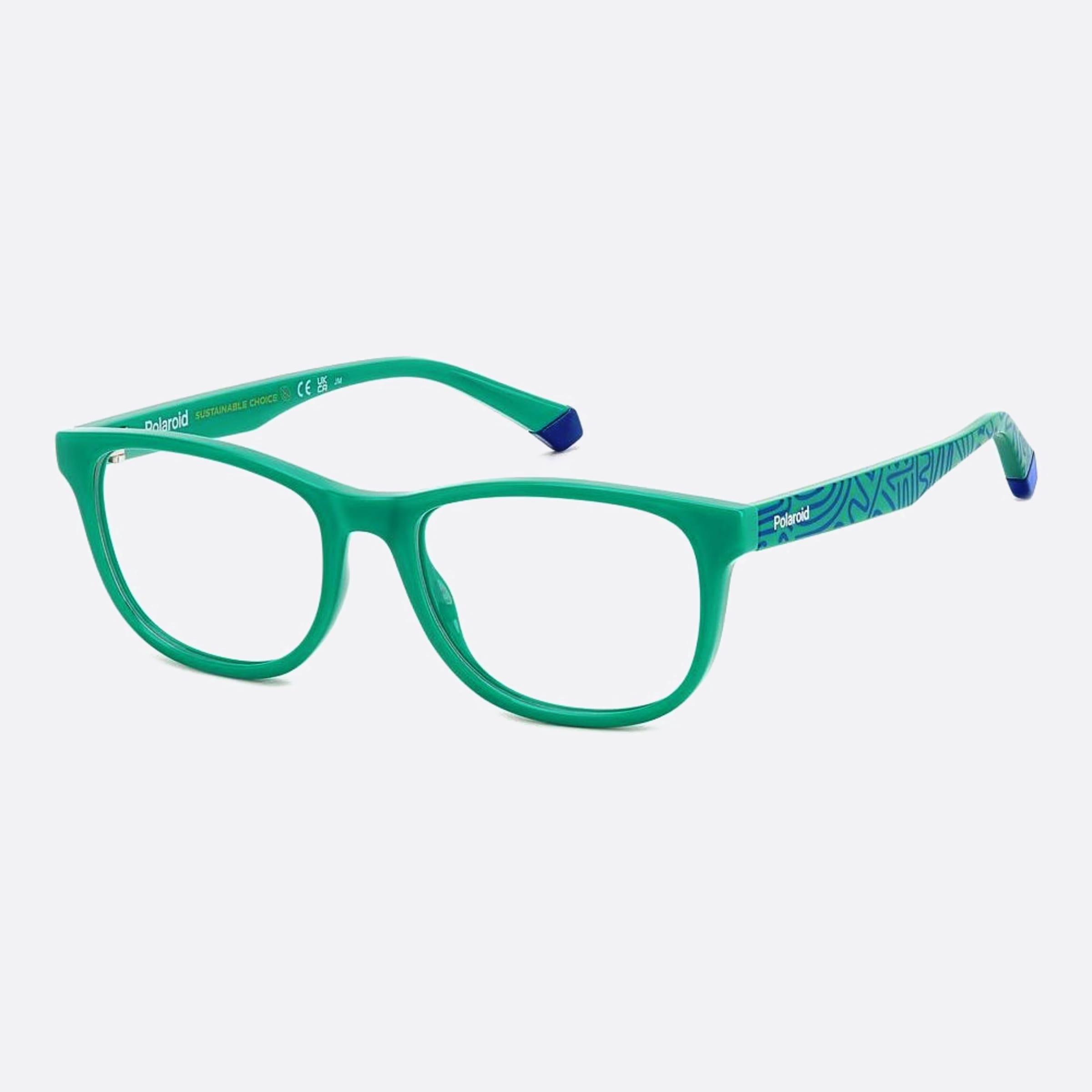 Polaroid 47mm Pld D832 Junior 1ed Green Geometric Children Eyeglasses - Main View